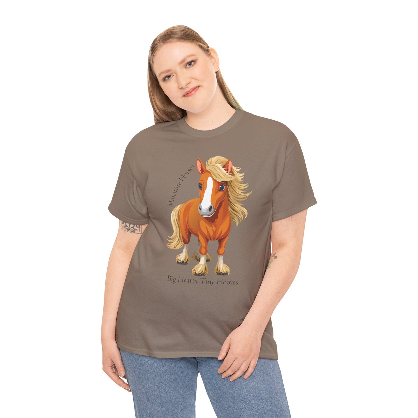 Miniature Horse Unisex Heavy Cotton Tee