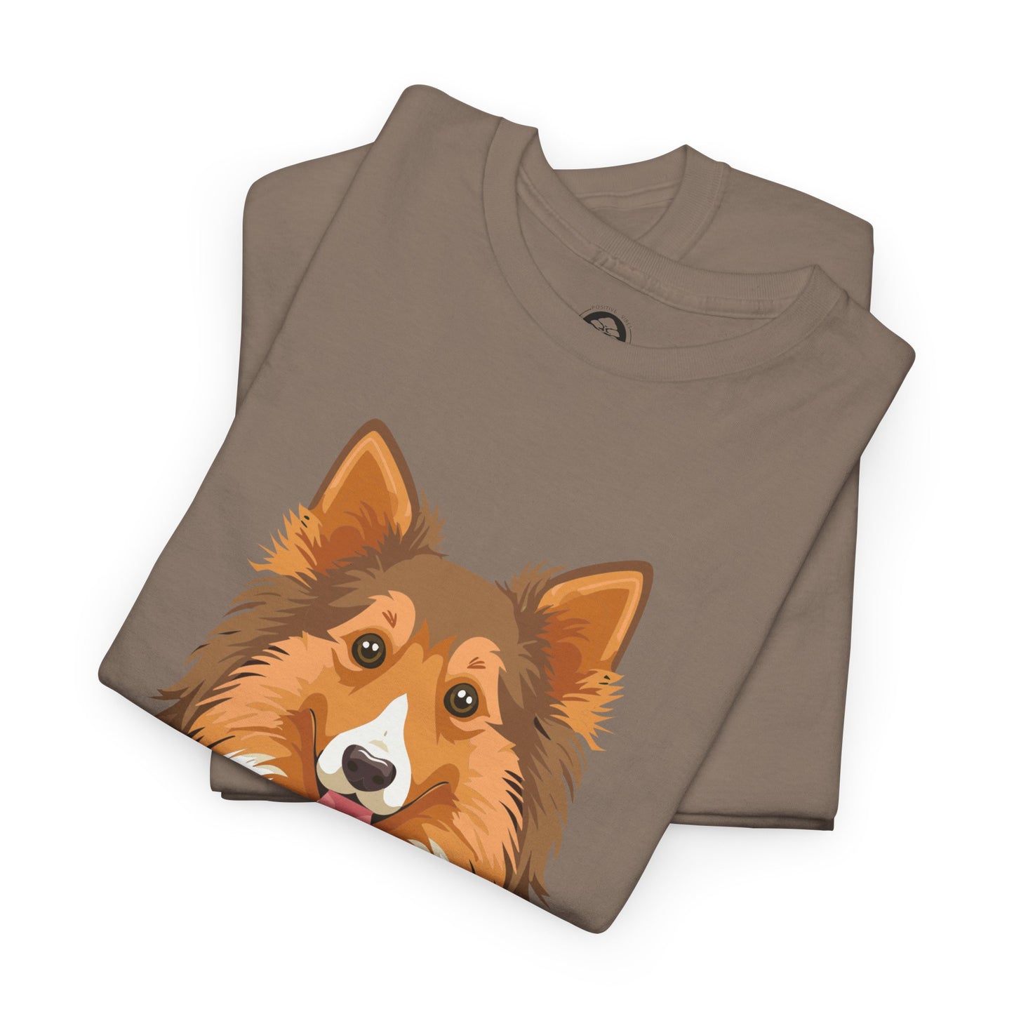 Camiseta unisex de algodón grueso con diseño de perro pastor de Shetland: gracia, inteligencia y mucho pelo