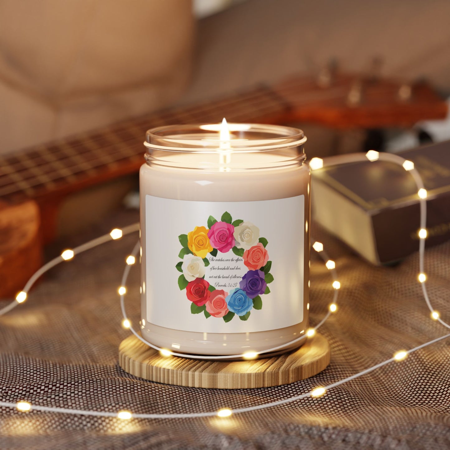 Inspirational Floral Scented Soy Candle for Mom- 9oz - Perfect Gift for Self-Care & Celebrations