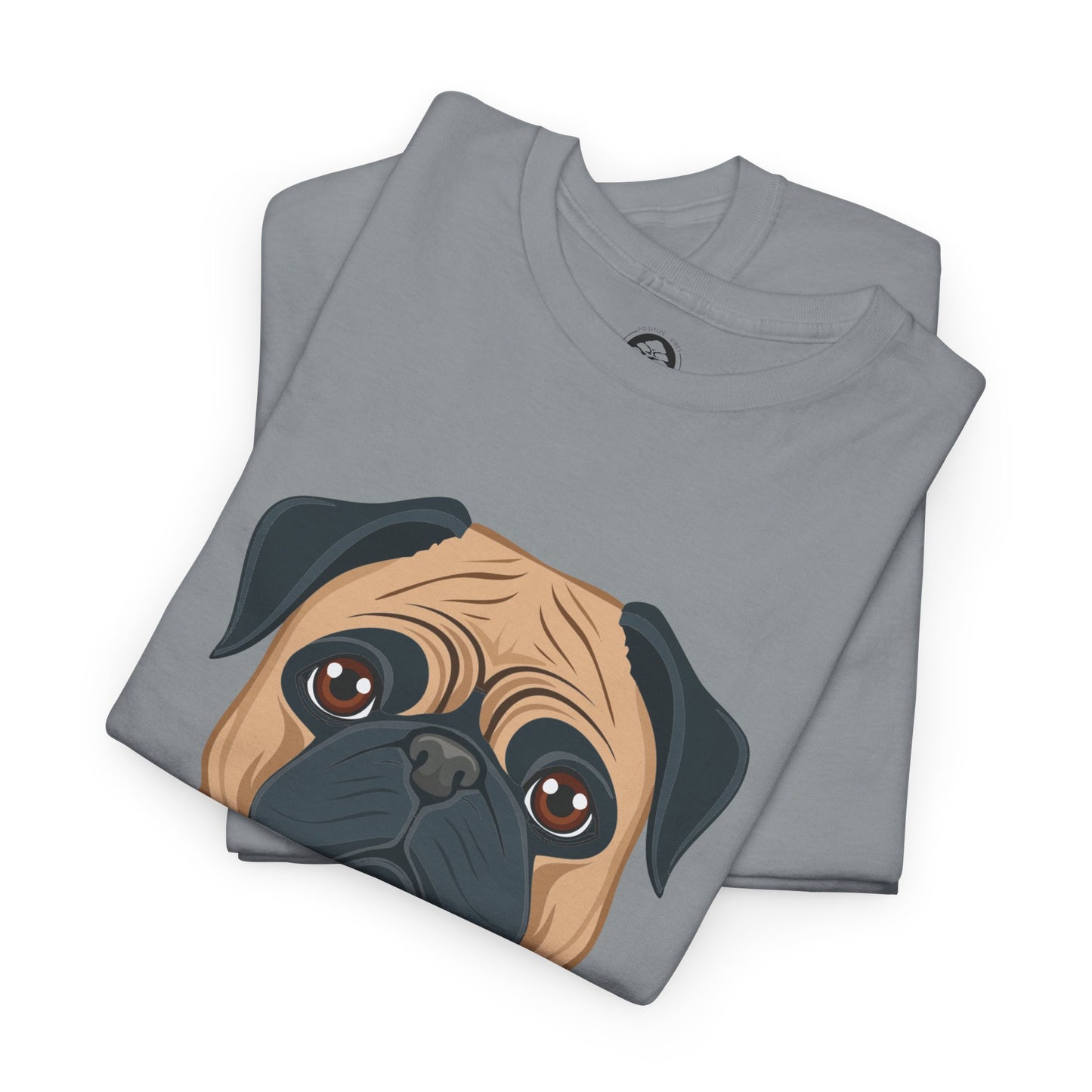 Pug - Camiseta unisex de algodón grueso "La vida de Pug me eligió"