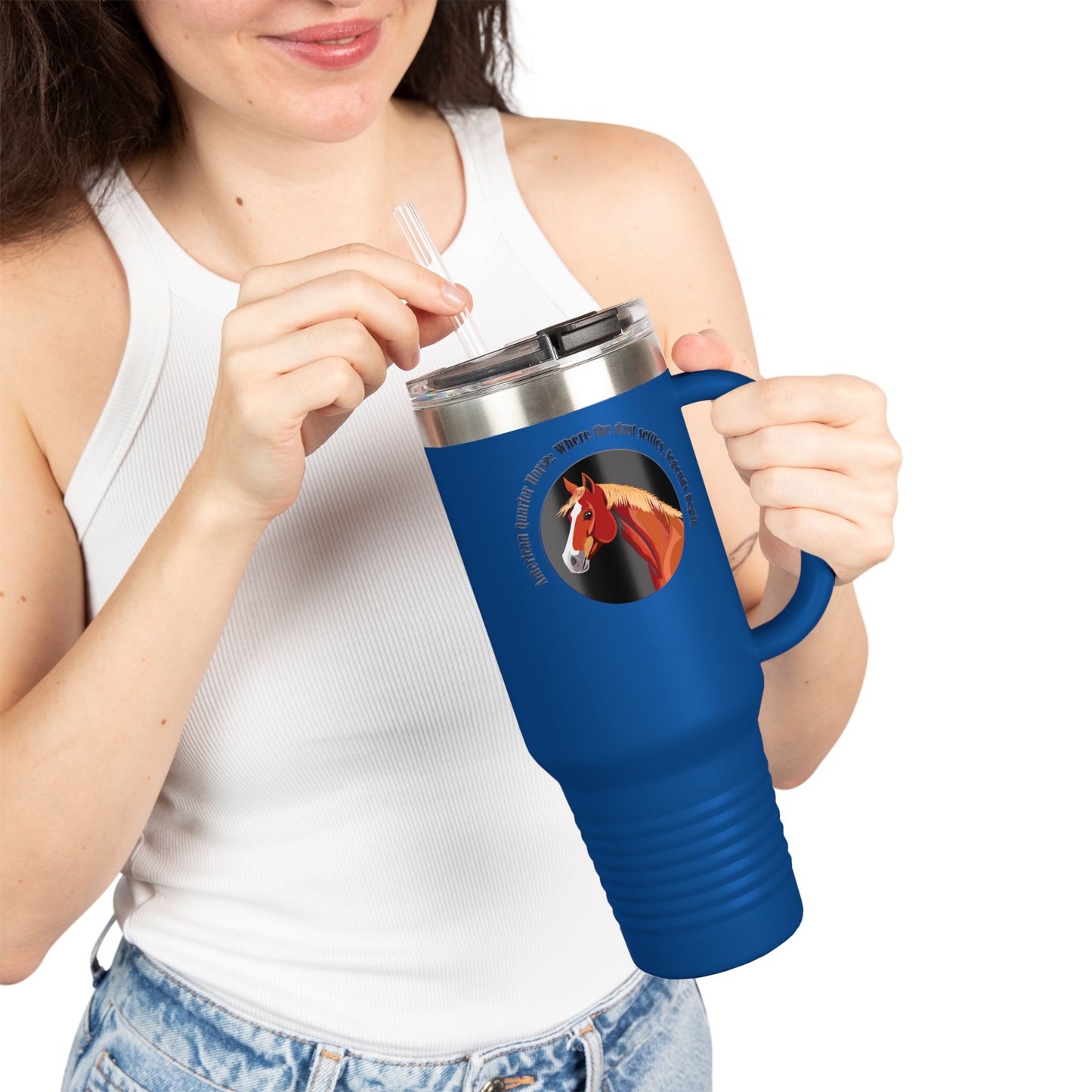 American Quarter Horse Insulated Travel Mug - 40oz - Perfect for Horse Lovers and Riders