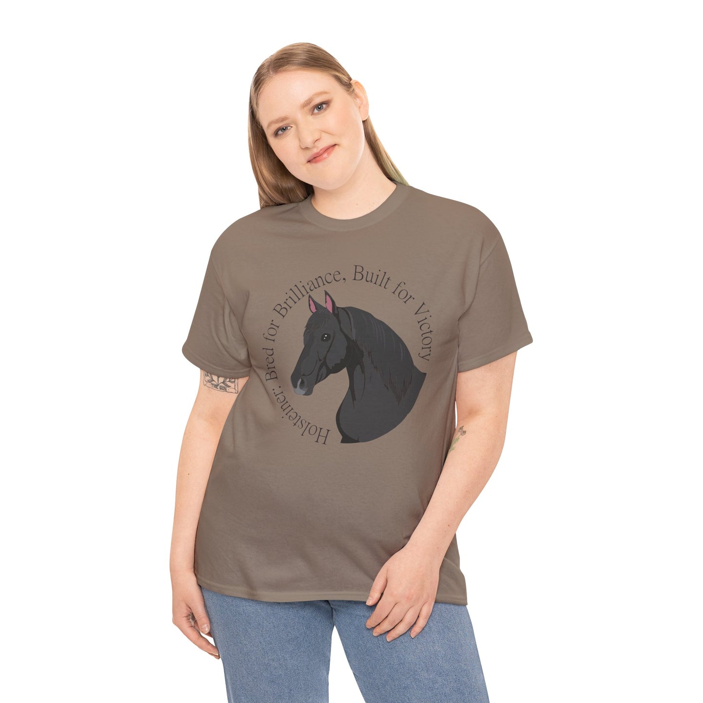 Holsteiner Horse Lover Unisex Heavy Cotton Tee - "Bred for Brilliance, Built for Victory"