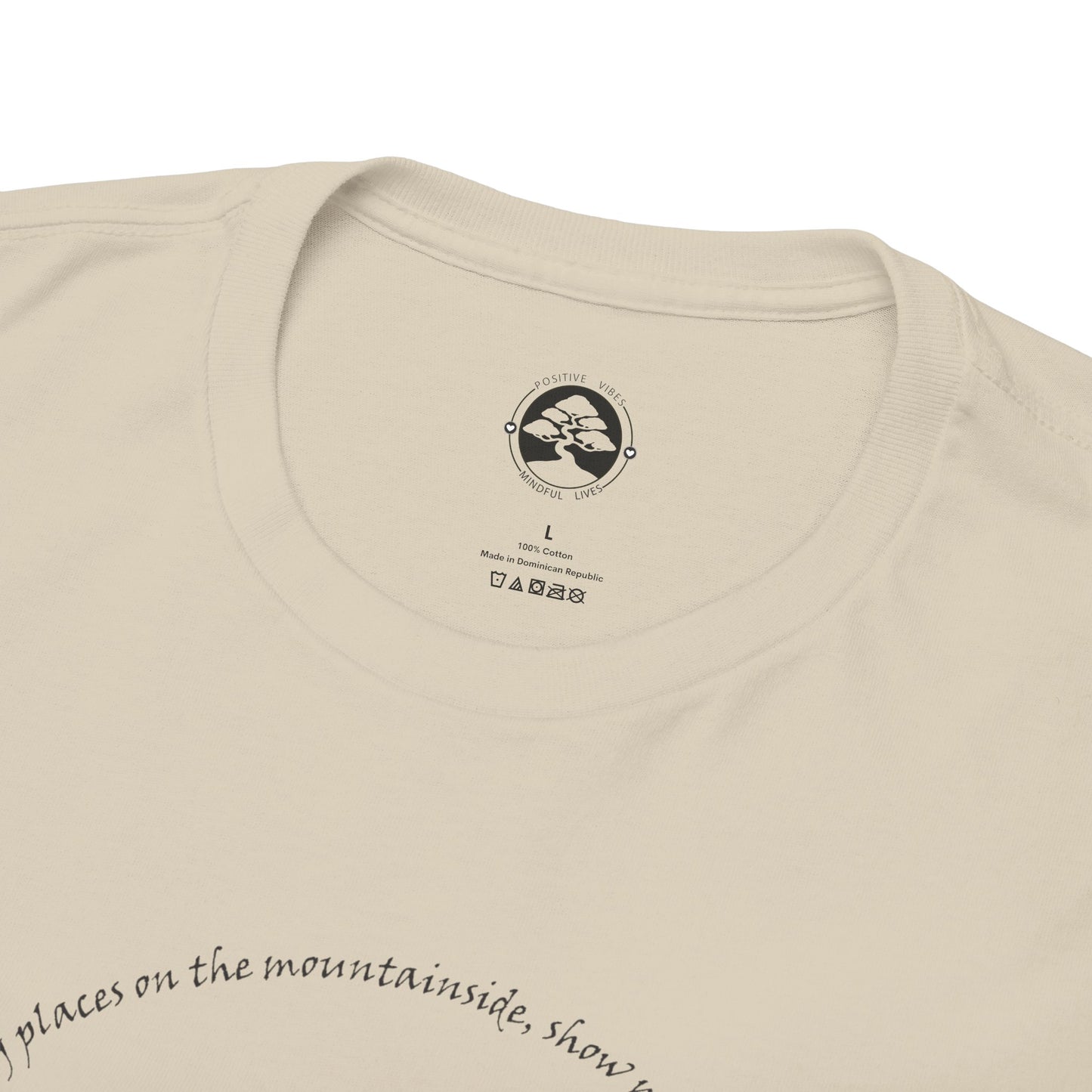 Camiseta unisex de algodón grueso inspirada en la naturaleza - con escritura