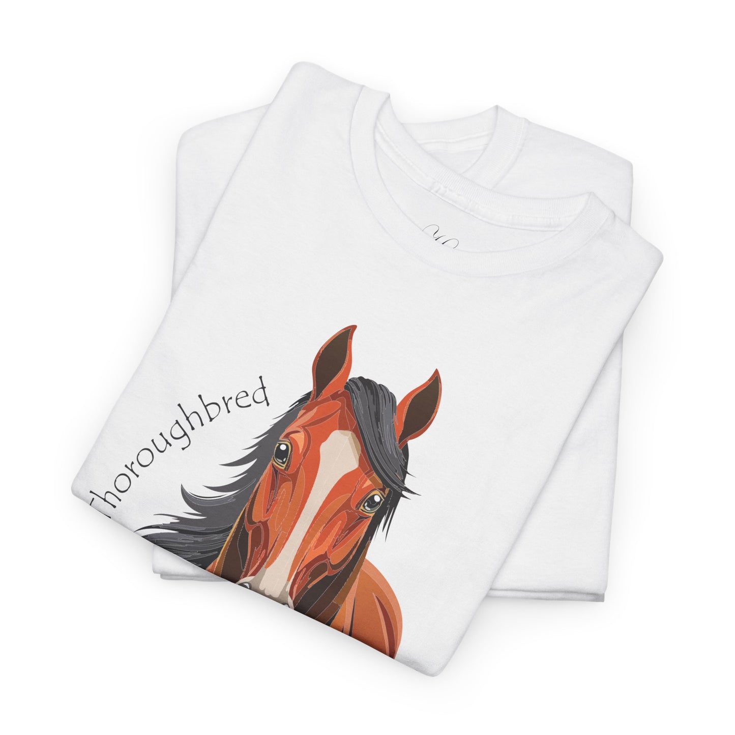 Thoroughbred Horse Unisex Heavy Cotton Tee