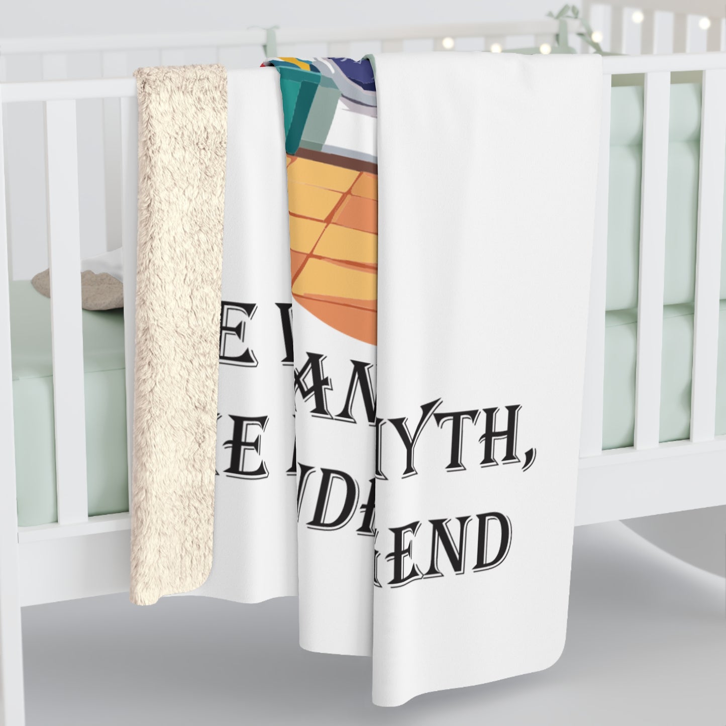 Mom's Sherpa Fleece Blanket - The Woman, The Myth, The Laundry Legend - Cozy Gift for Mother's Day