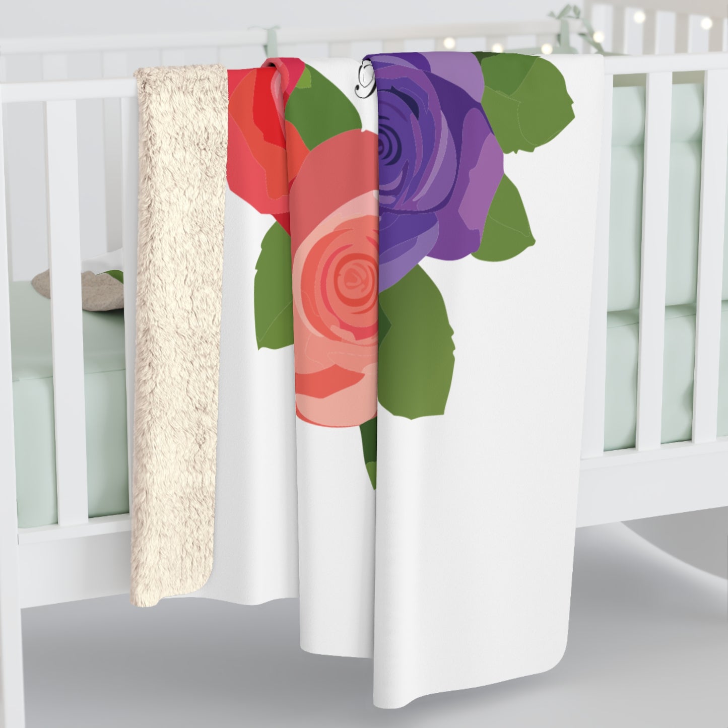 Inspirational Sherpa Fleece Blanket with Floral Design - Perfect Gift for Mother's Day, Birthdays, or Home Decor