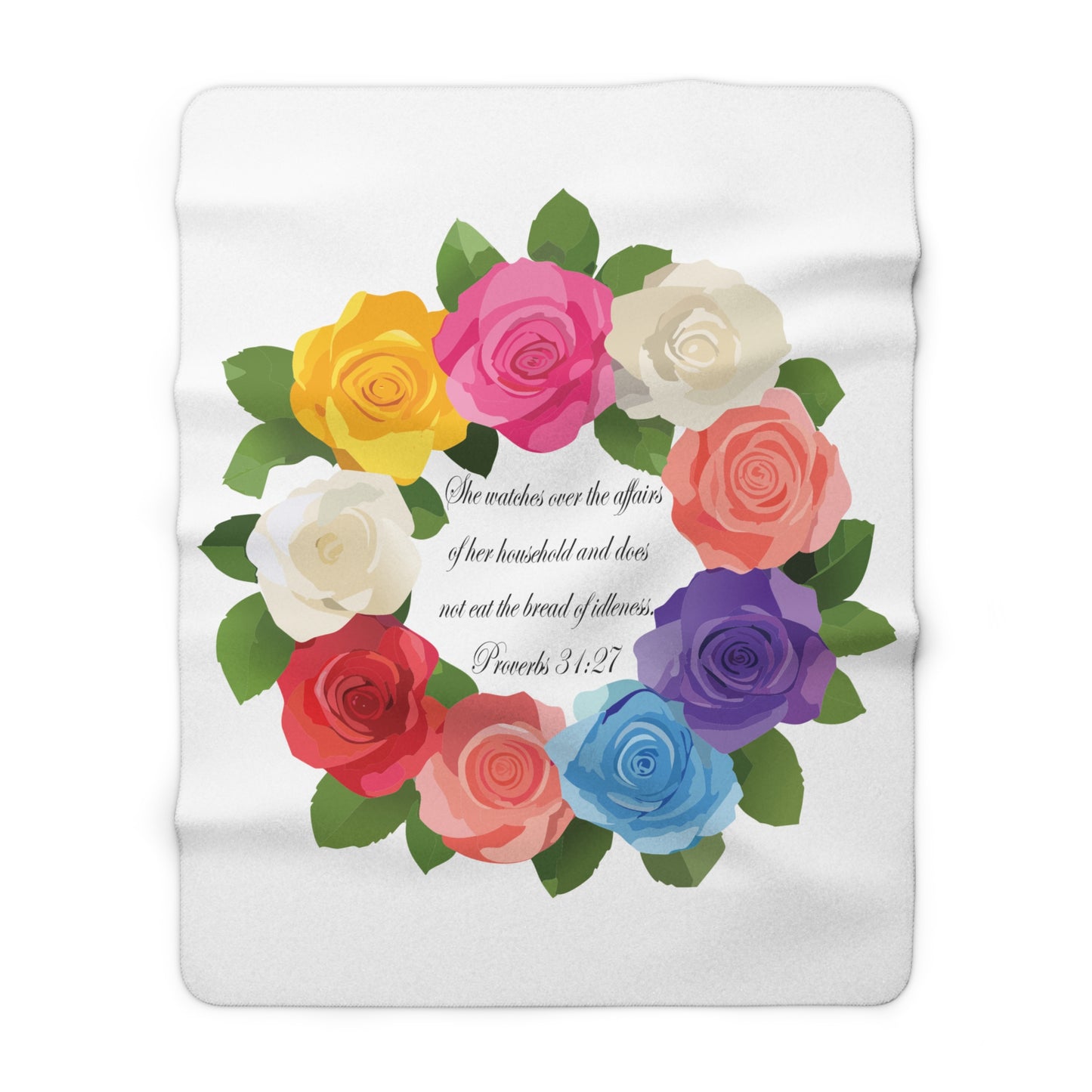 Inspirational Sherpa Fleece Blanket with Floral Design - Perfect Gift for Mother's Day, Birthdays, or Home Decor