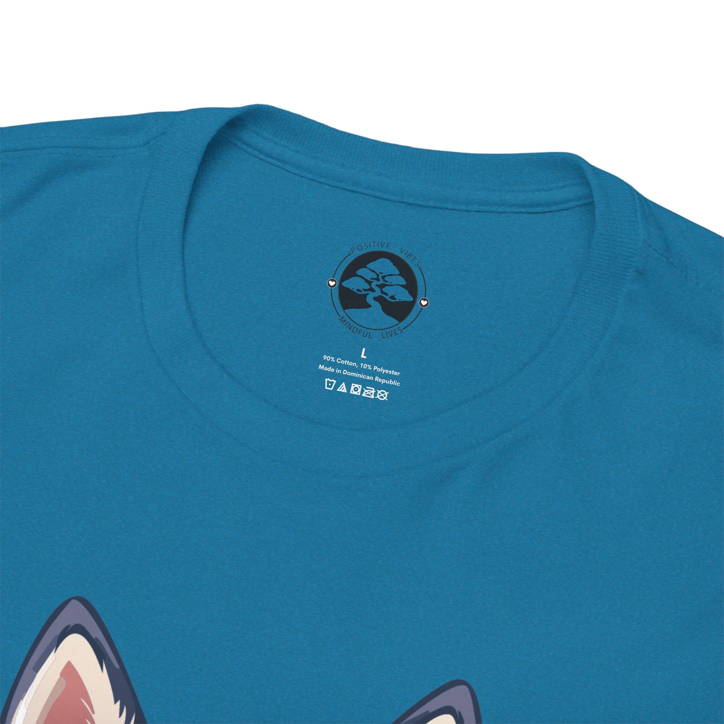 Camiseta unisex de algodón grueso con espíritu de perro de trineo y corazón de perro doméstico de Siberian Huskey