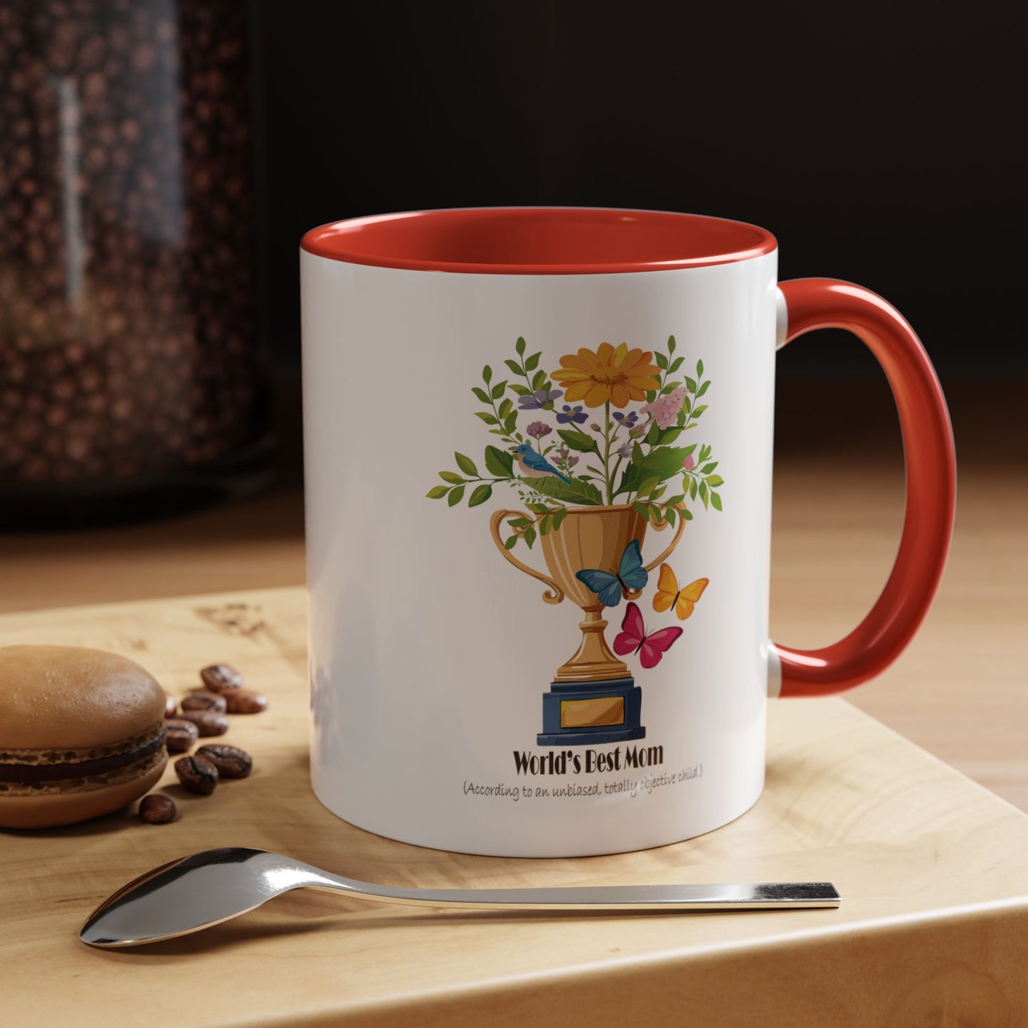 World's Best Mom Accent Coffee Mug - Perfect Gift for Mother's Day