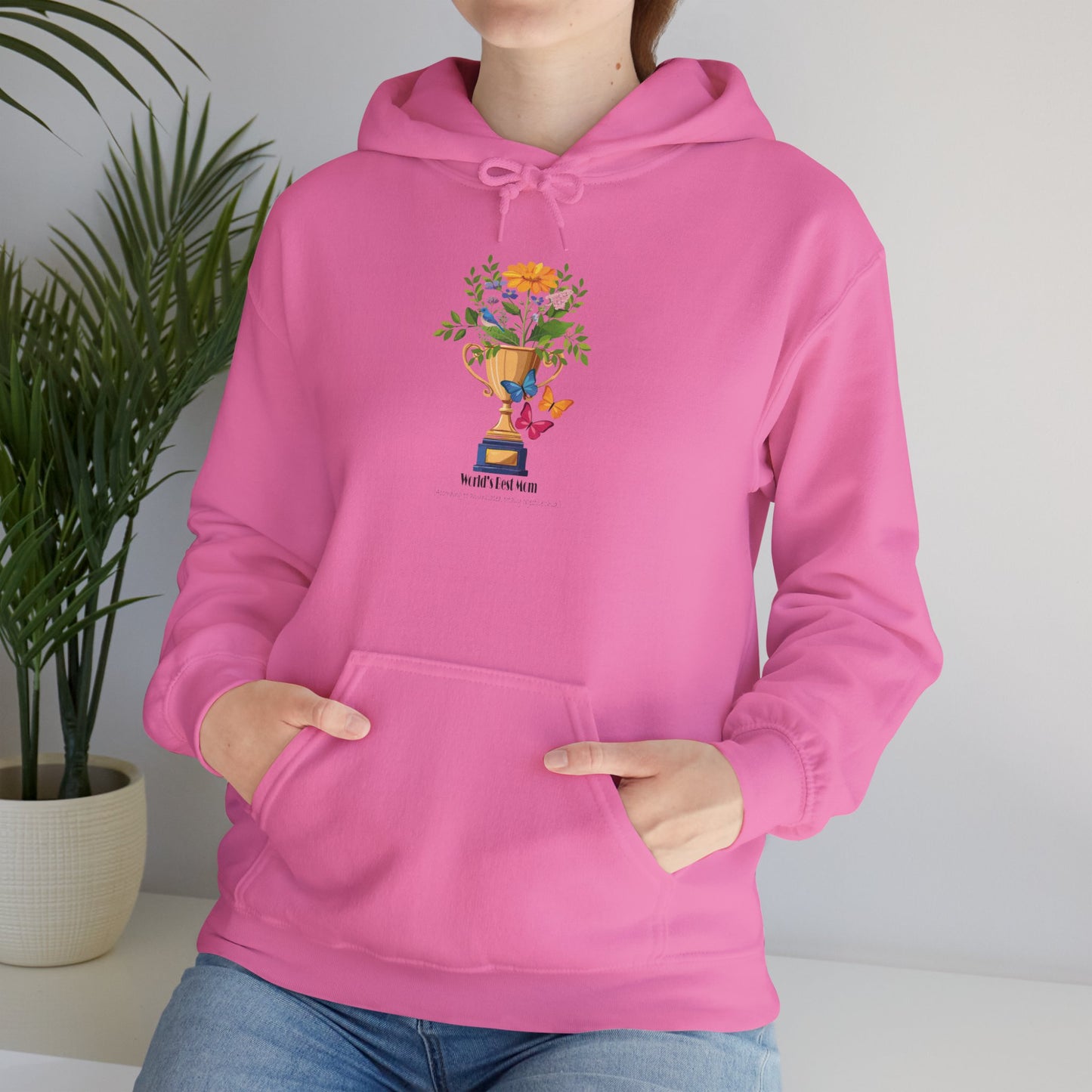 Floral Trophy Hoodie for Mom – Celebrate Achievements in Style