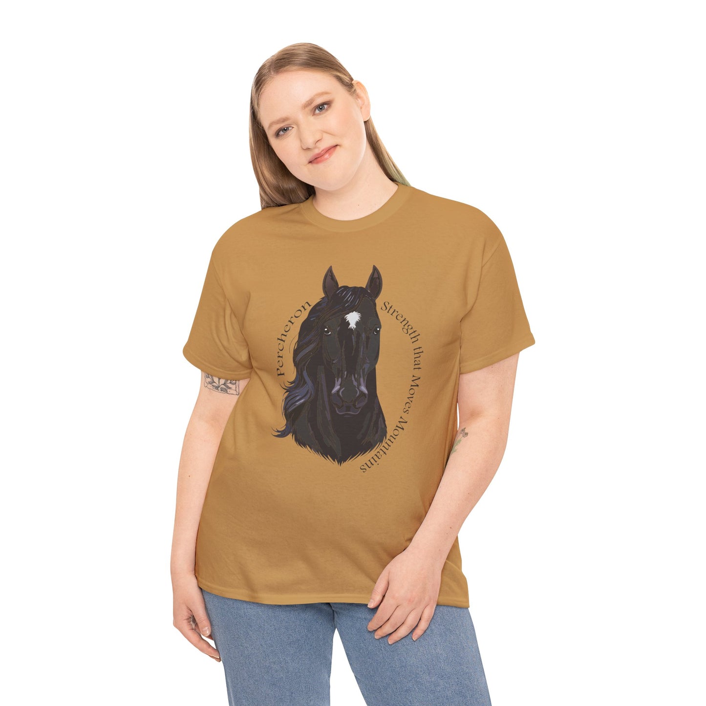 Percheron Unisex Heavy Cotton Tee - Horse Design