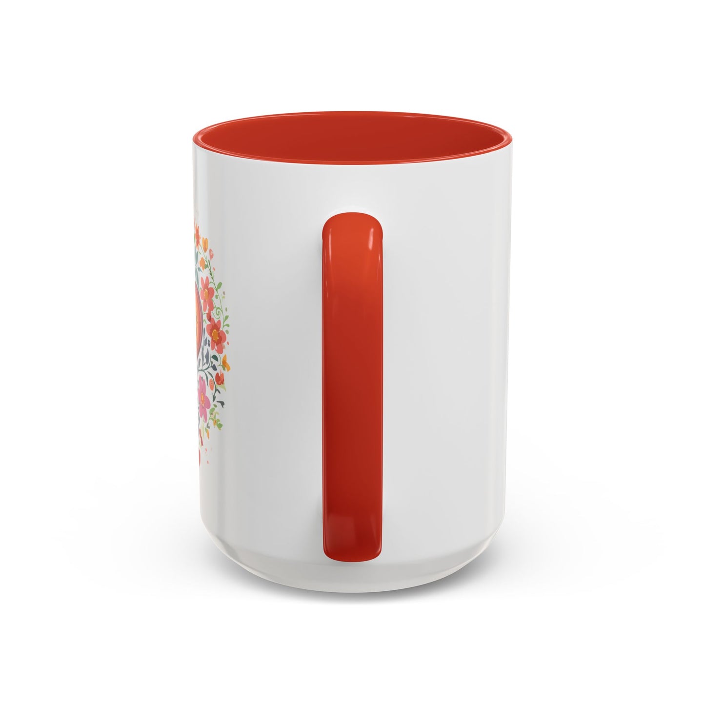 Mom Appreciation Heart Coffee Mug | Floral Design | 11 & 15oz Accent Mug
