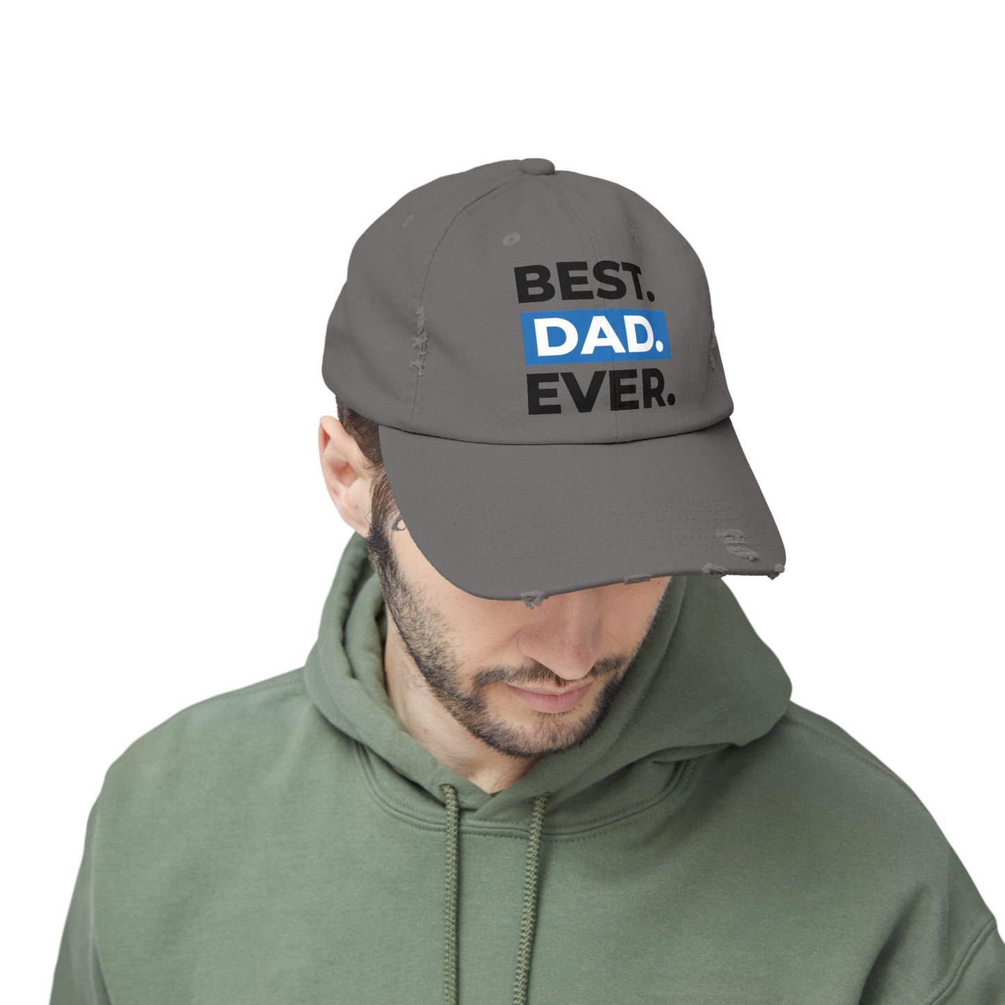 Best Dad Ever Distressed Cap | Unisex Vintage Hat, Father's Day Gift, Casual Dad Accessory, Dad Cap, Gift for New Dad