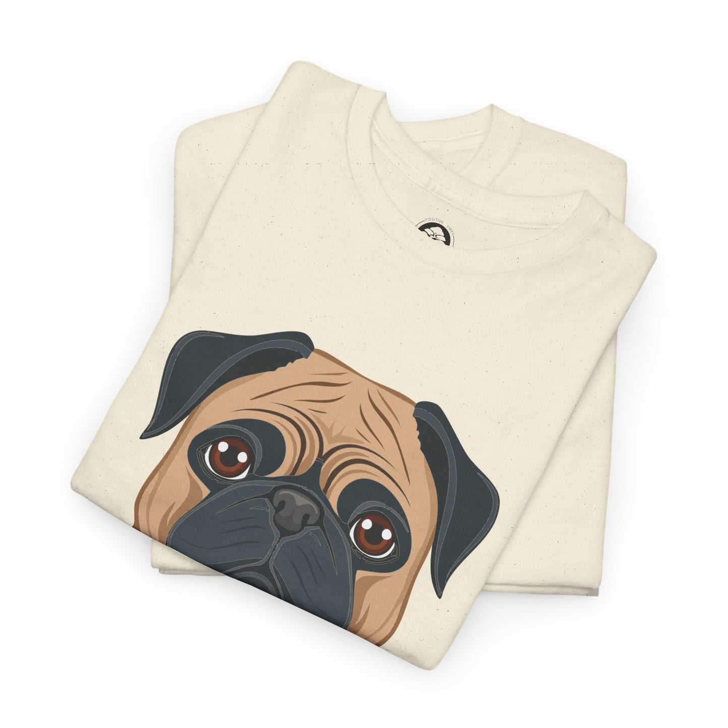 Pug - Camiseta unisex de algodón grueso "La vida de Pug me eligió"