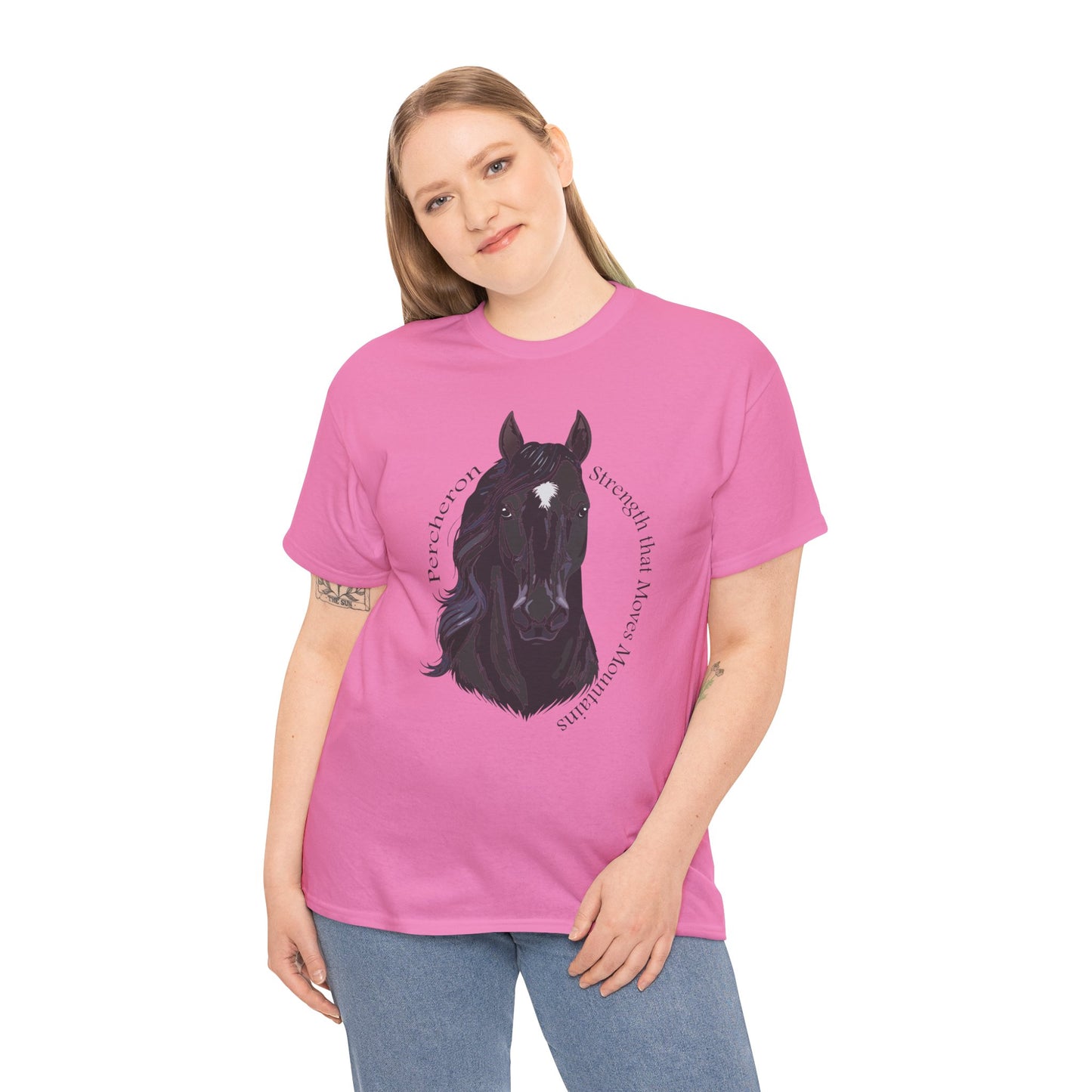 Percheron Unisex Heavy Cotton Tee - Horse Design