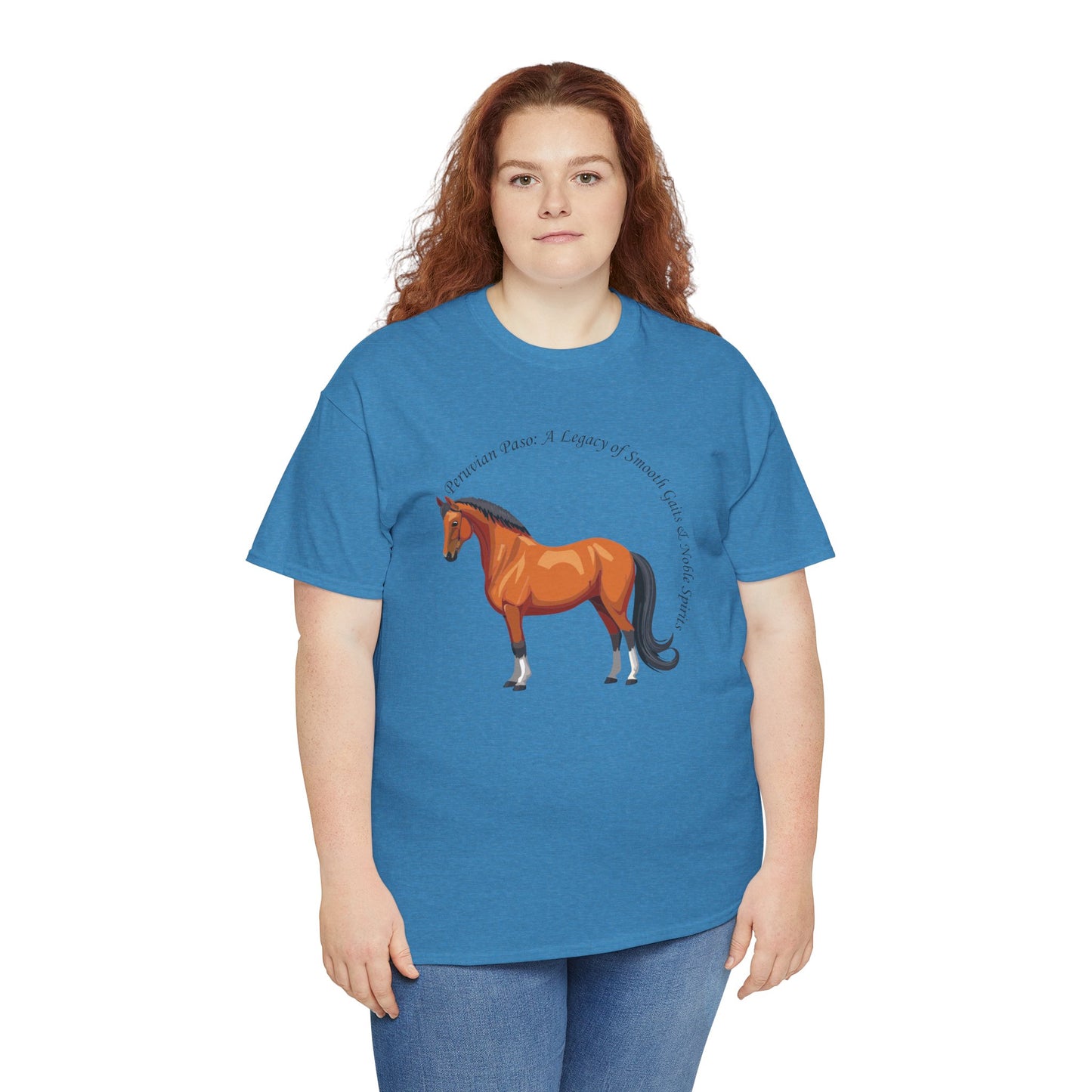 Peruvian Paso Passion Unisex Heavy Cotton Tee - Horse Graphic T-Shirt for Animal Lovers