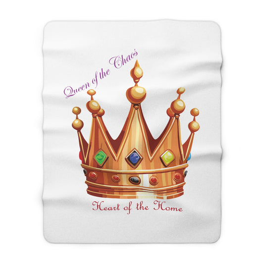 Queen of the Chaos Sherpa Fleece Blanket - Heart of the Home