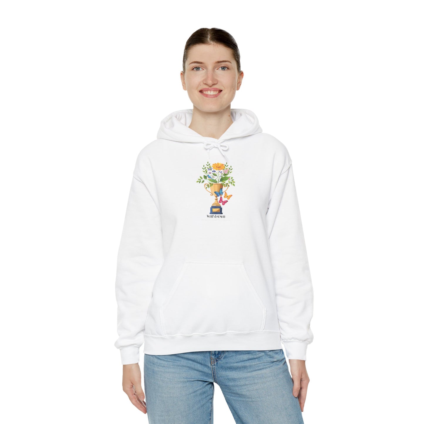 Floral Trophy Hoodie for Mom – Celebrate Achievements in Style
