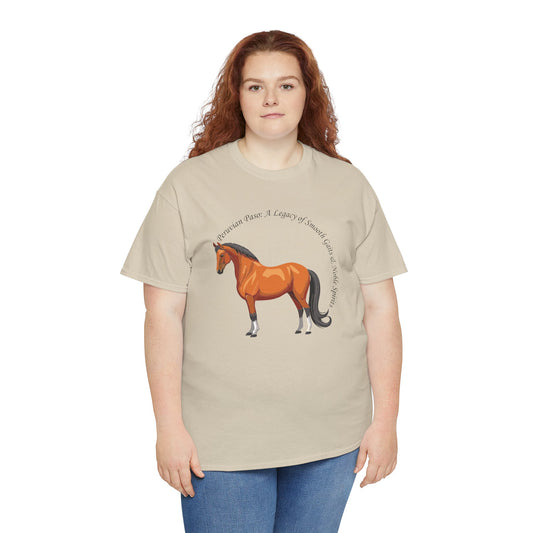Peruvian Paso Passion Unisex Heavy Cotton Tee - Horse Graphic T-Shirt for Animal Lovers
