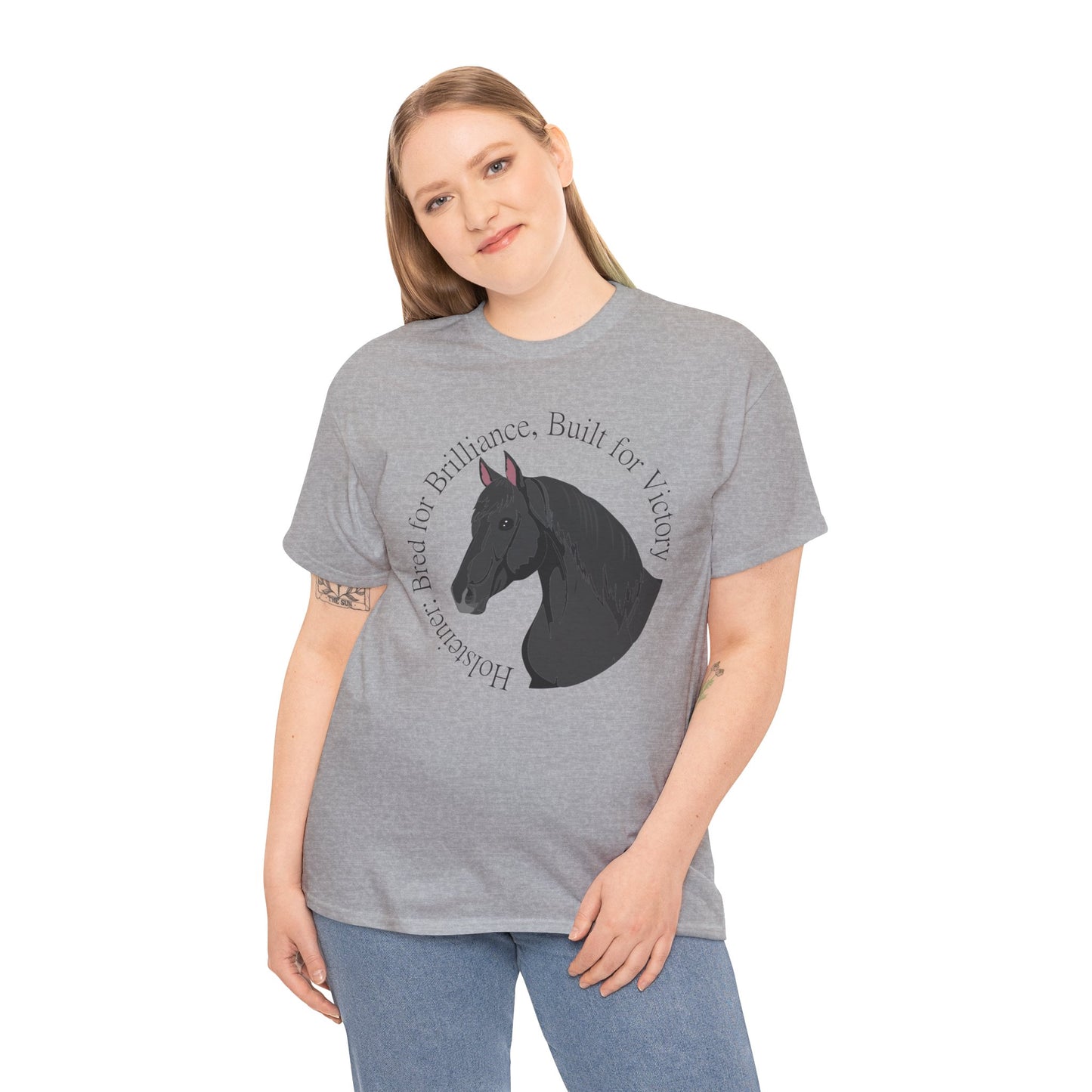 Holsteiner Horse Lover Unisex Heavy Cotton Tee - "Bred for Brilliance, Built for Victory"