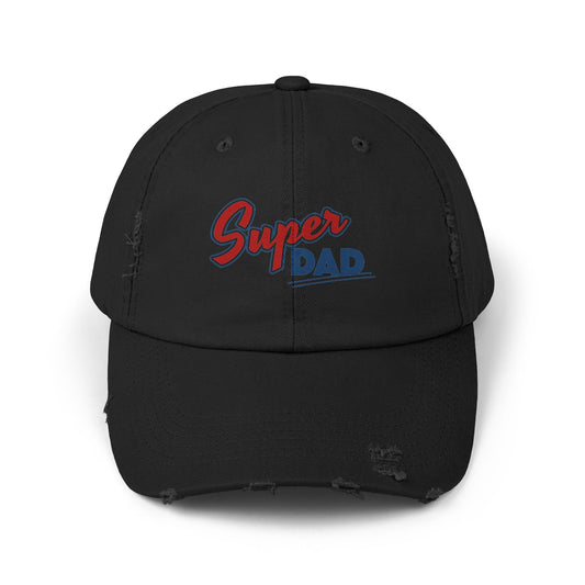 Super Dad Distressed Cap | Gift for Dad, Casual Summer Hat, Cool Dad Accessories, Father's Day Gift, Stylish Cap
