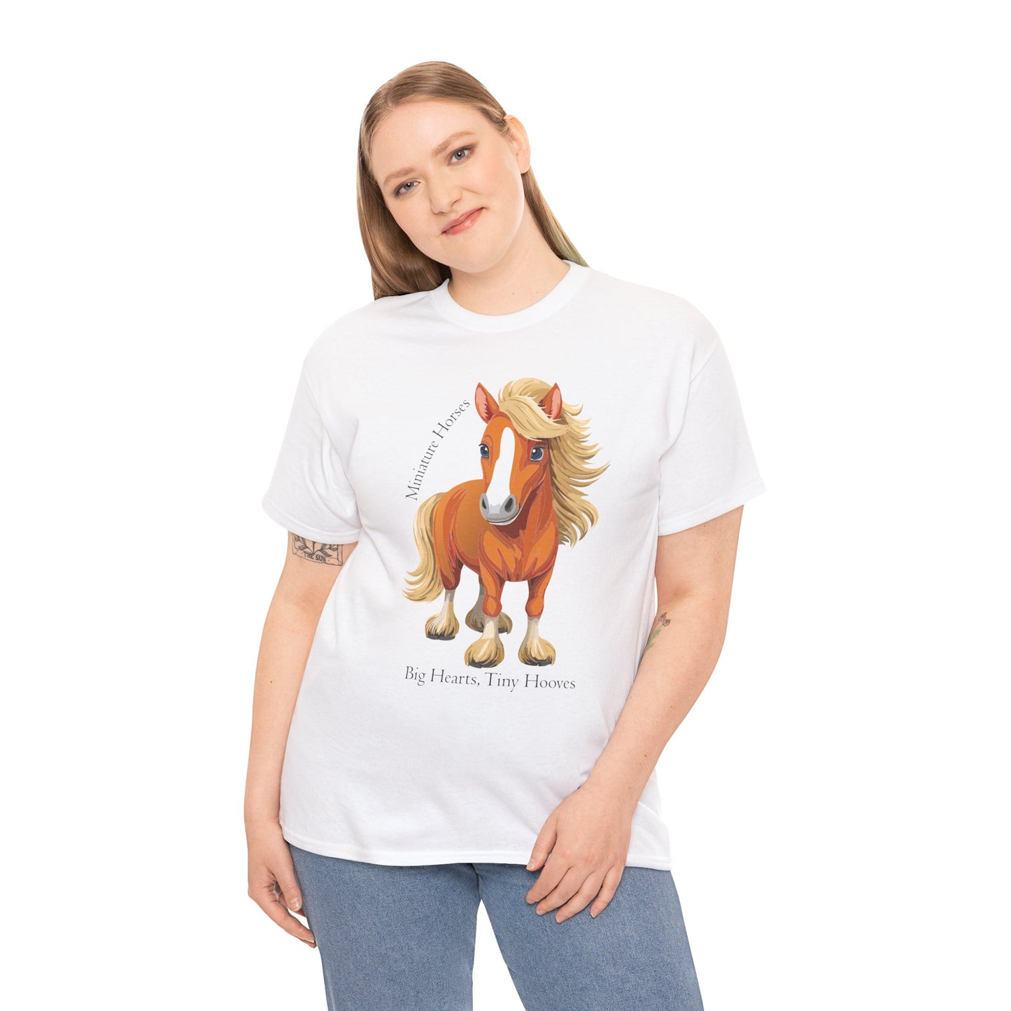 Miniature Horse Unisex Heavy Cotton Tee