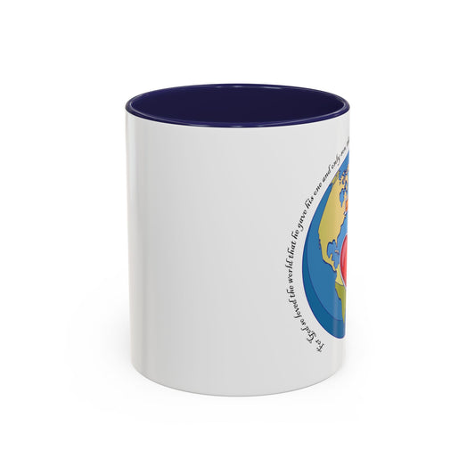 Taza de café con acento inspirador: diseño de fe y amor, perfecta para la motivación diaria. 