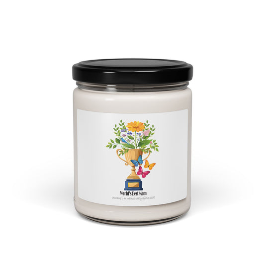 Floral Trophy Scented Soy Candle for Mom - 9oz