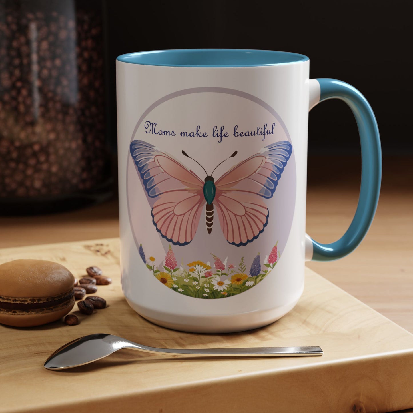Mom's Beautiful Butterfly Accent Coffee Mug - Perfect Gift for Mother's Day