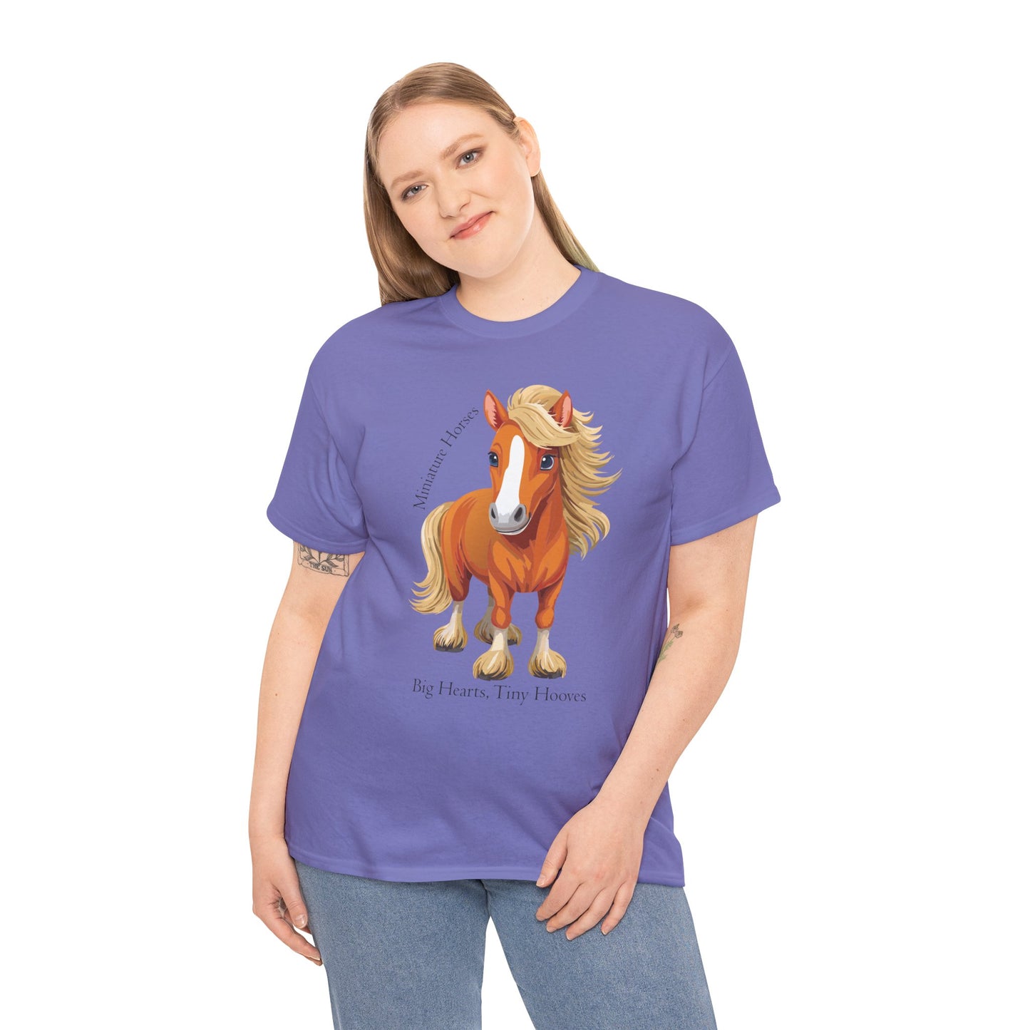 Miniature Horse Unisex Heavy Cotton Tee