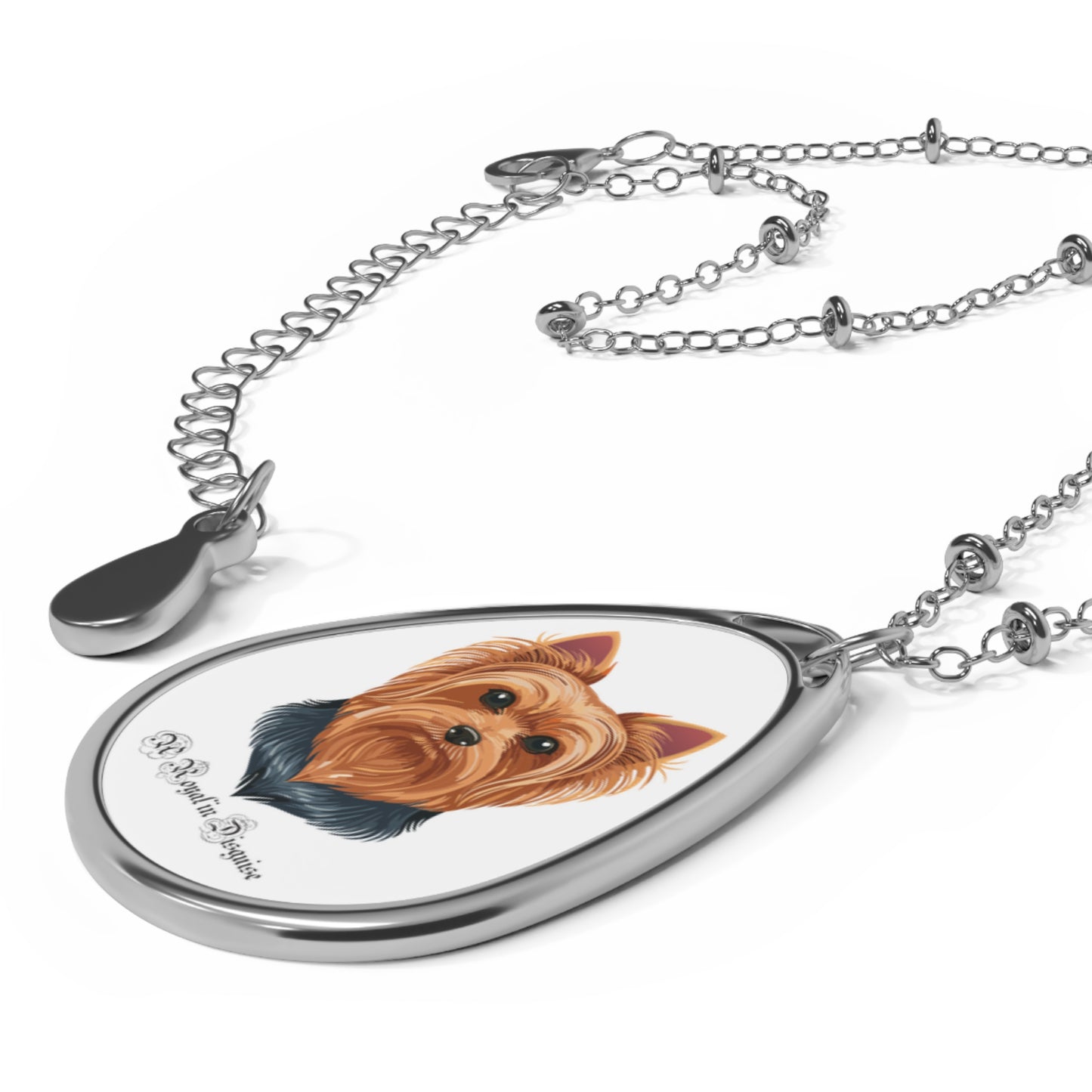 Collar ovalado de Yorkshire Terrier - Joyería para amantes de las mascotas 