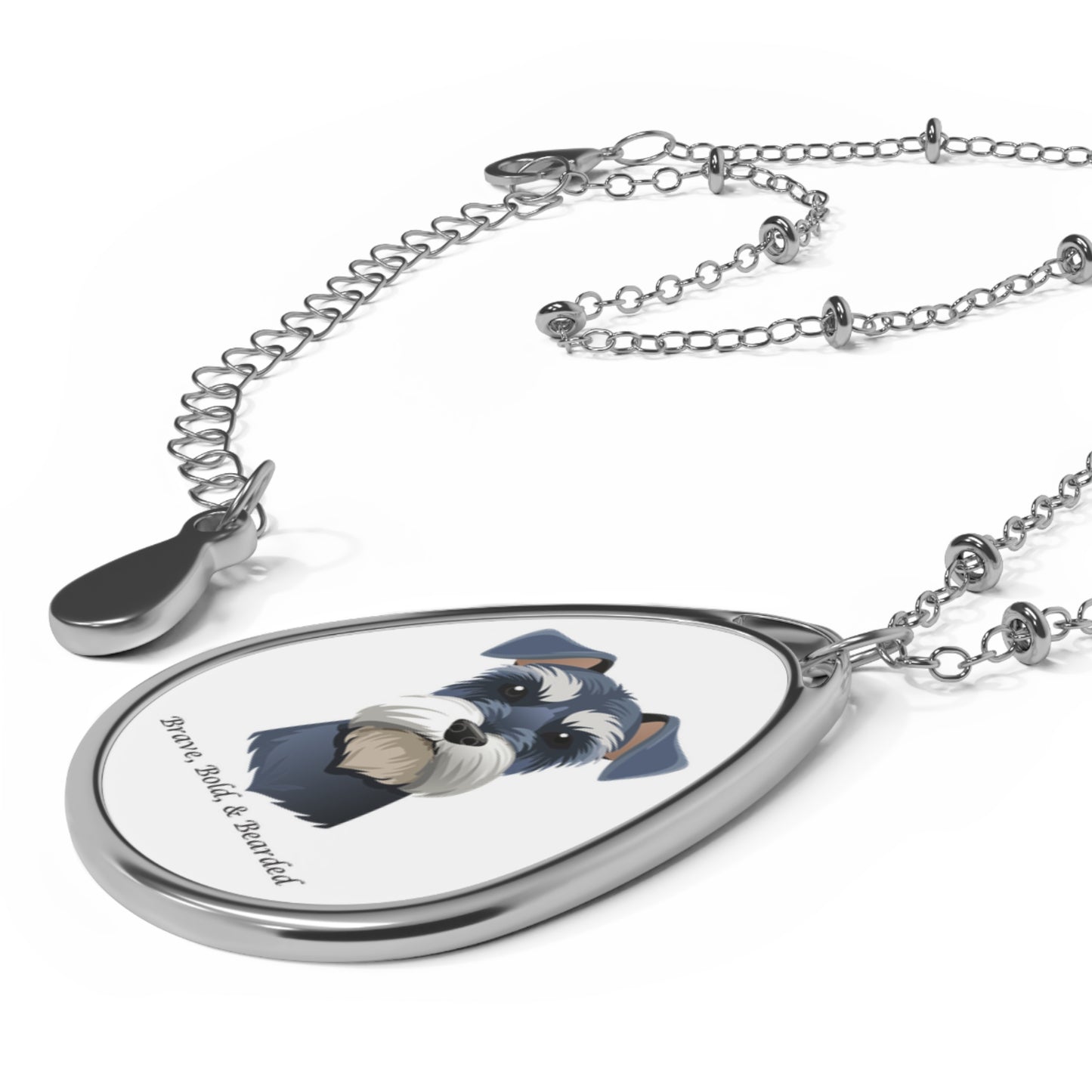 Miniature Schnauzer Oval Necklace