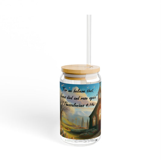 Vaso inspirador con versículo religioso - 16 oz 