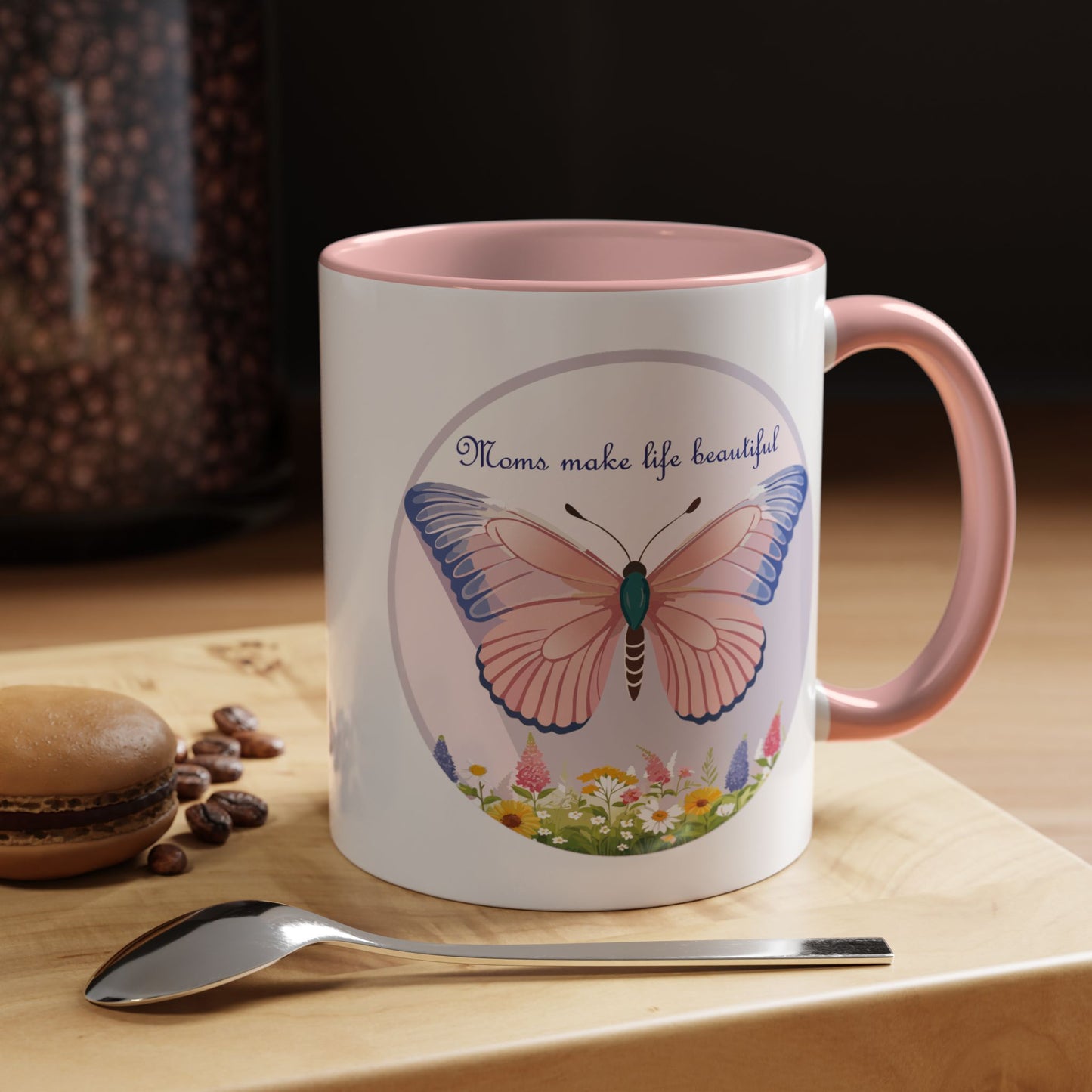 Mom's Beautiful Butterfly Accent Coffee Mug - Perfect Gift for Mother's Day