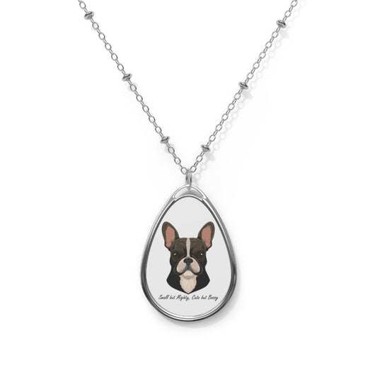 French Bulldog Oval Necklace - Adorable Pet Lover Jewelry