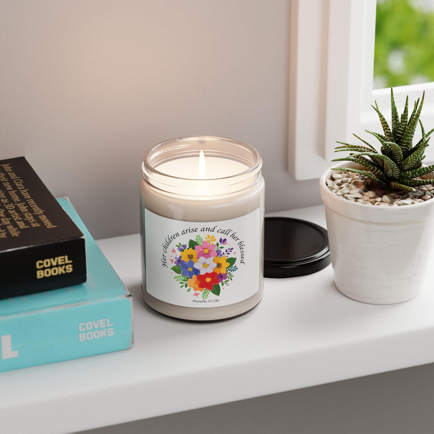 Her Children Arise Floral Scented Soy Candle for Mom - Perfect Gift for Mother's Day & Celebrations