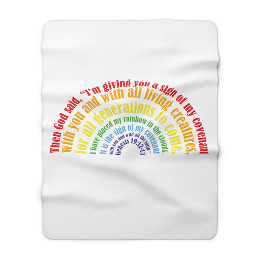 Manta de sherpa inspiradora con diseño de arcoíris: un regalo acogedor para cualquier ocasión. 