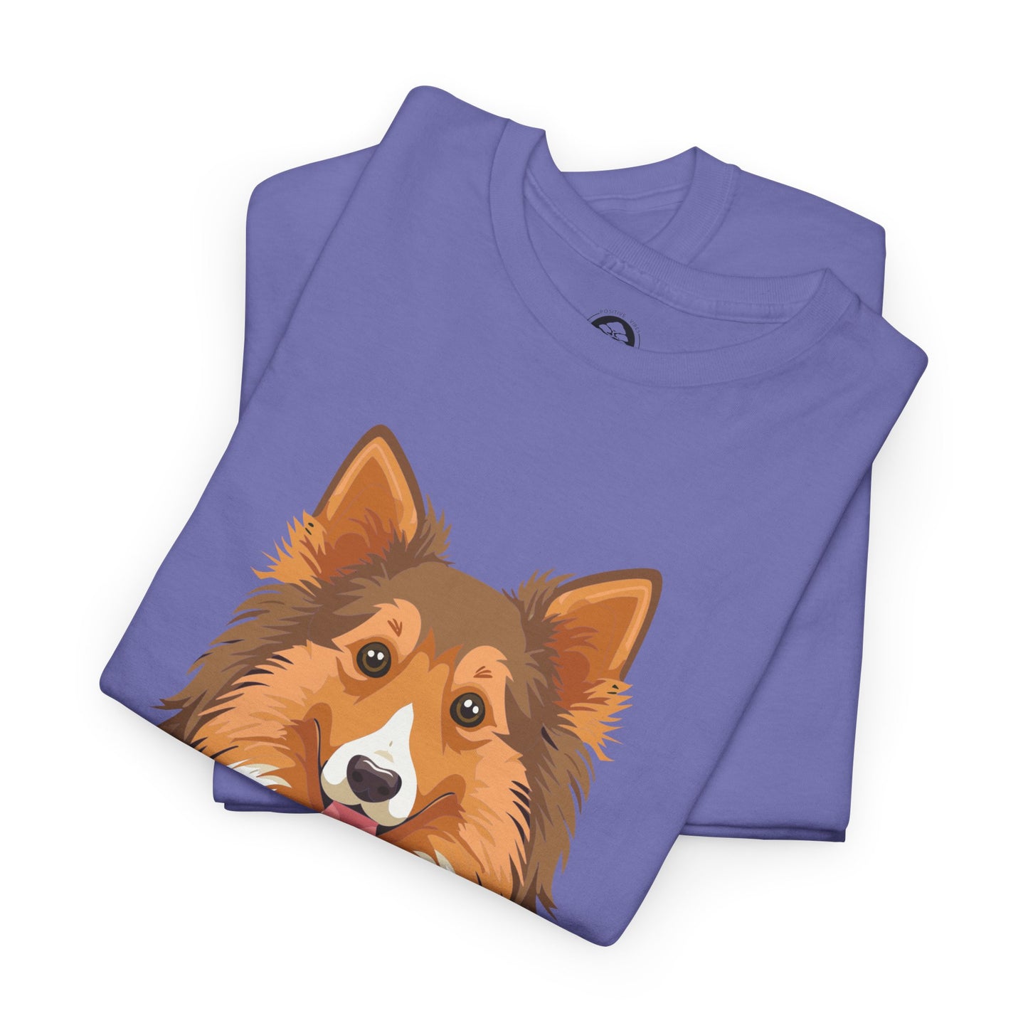 Camiseta unisex de algodón grueso con diseño de perro pastor de Shetland: gracia, inteligencia y mucho pelo 