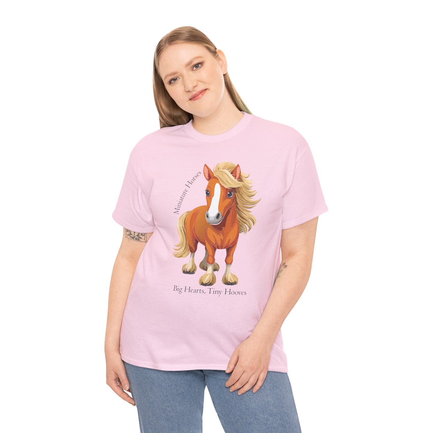 Miniature Horse Unisex Heavy Cotton Tee