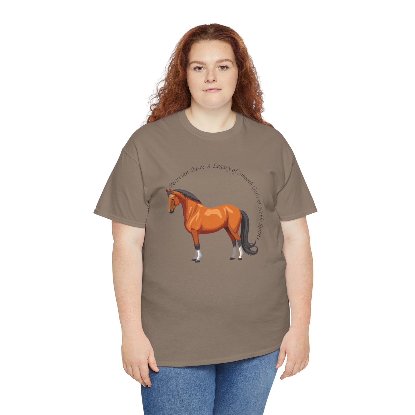 Peruvian Paso Passion Unisex Heavy Cotton Tee - Horse Graphic T-Shirt for Animal Lovers