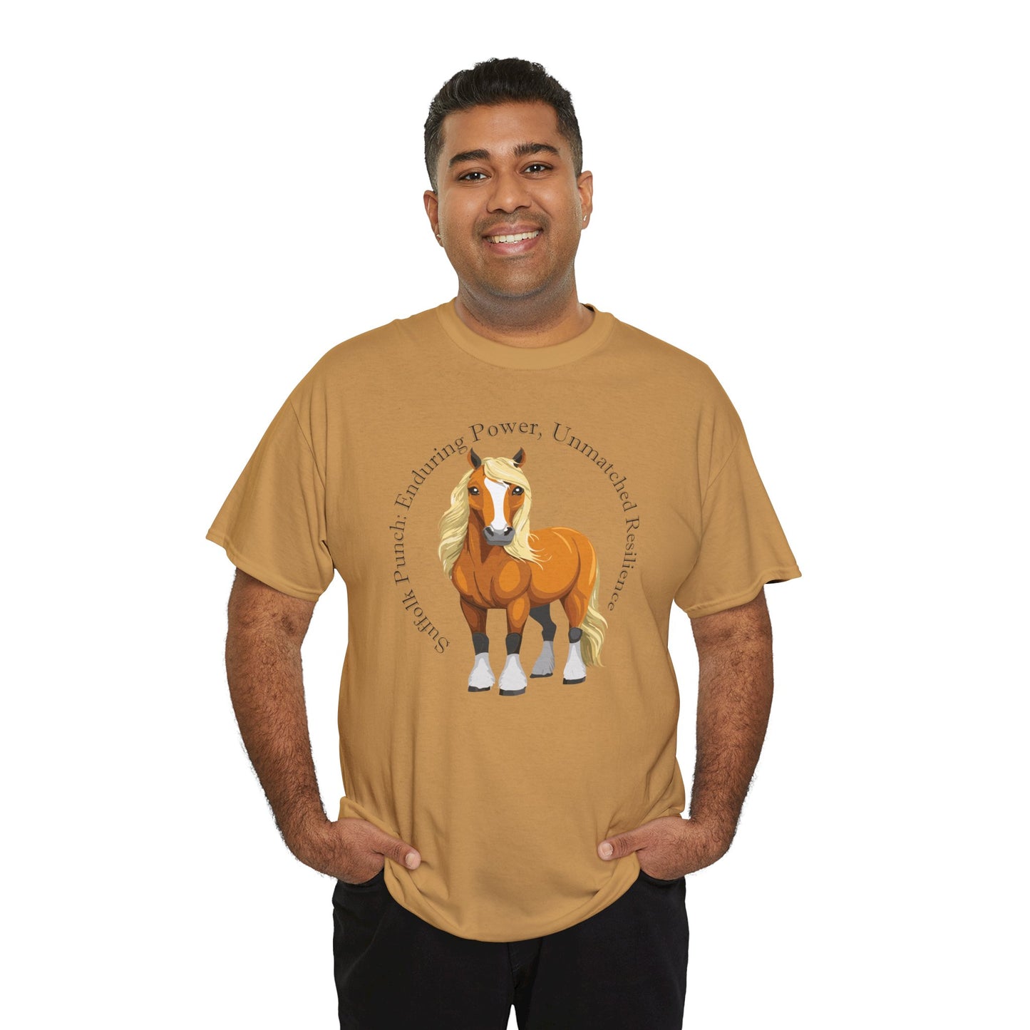 Suffolk Punch Unisex Heavy Cotton Tee - Enduring Power Horse Graphic Tee