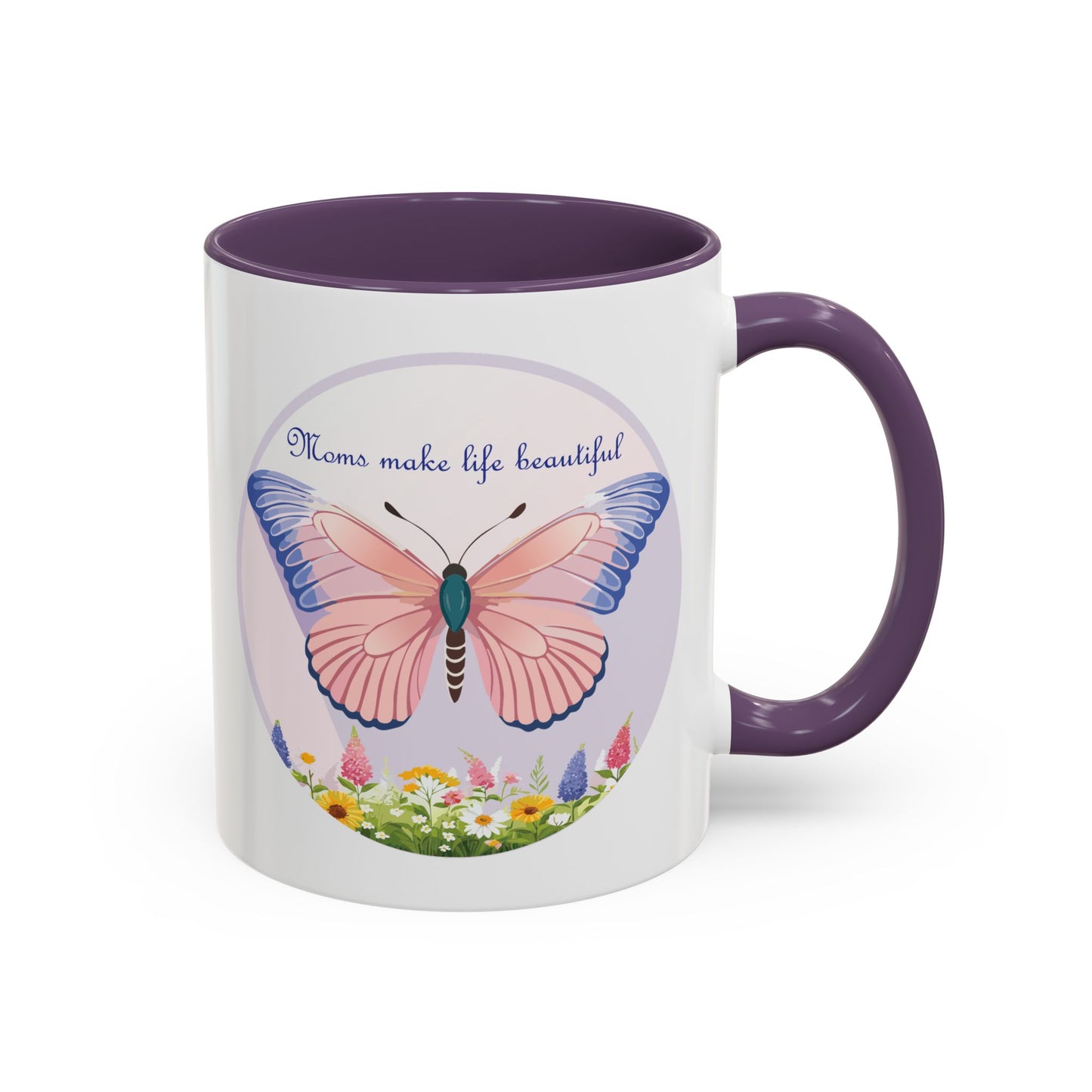 Mom's Beautiful Butterfly Accent Coffee Mug - Perfect Gift for Mother's Day
