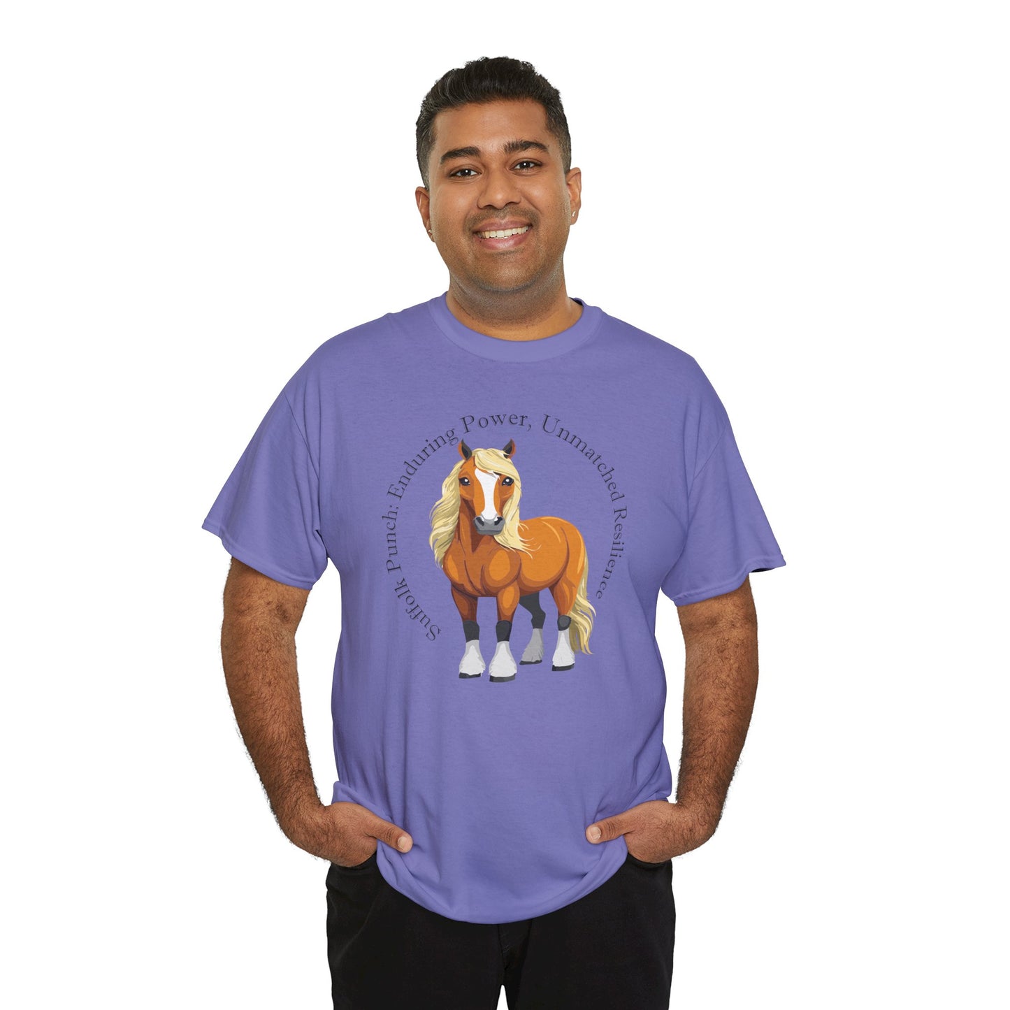 Suffolk Punch Unisex Heavy Cotton Tee - Enduring Power Horse Graphic Tee
