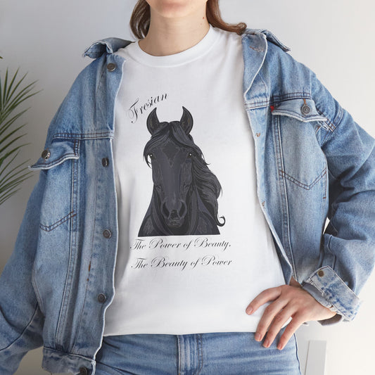 Fresian Horse Tee - Unisex Heavy Cotton T-Shirt
