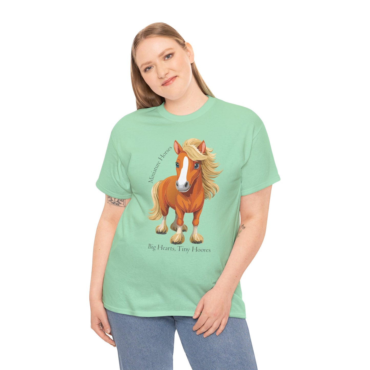 Miniature Horse Unisex Heavy Cotton Tee