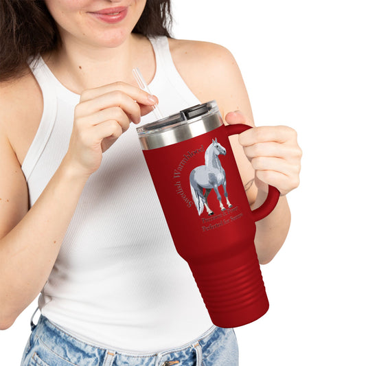 Swedish Warmblood Insulated Travel Mug - Swedish Warmblood Design for Equestrian Enthusiasts