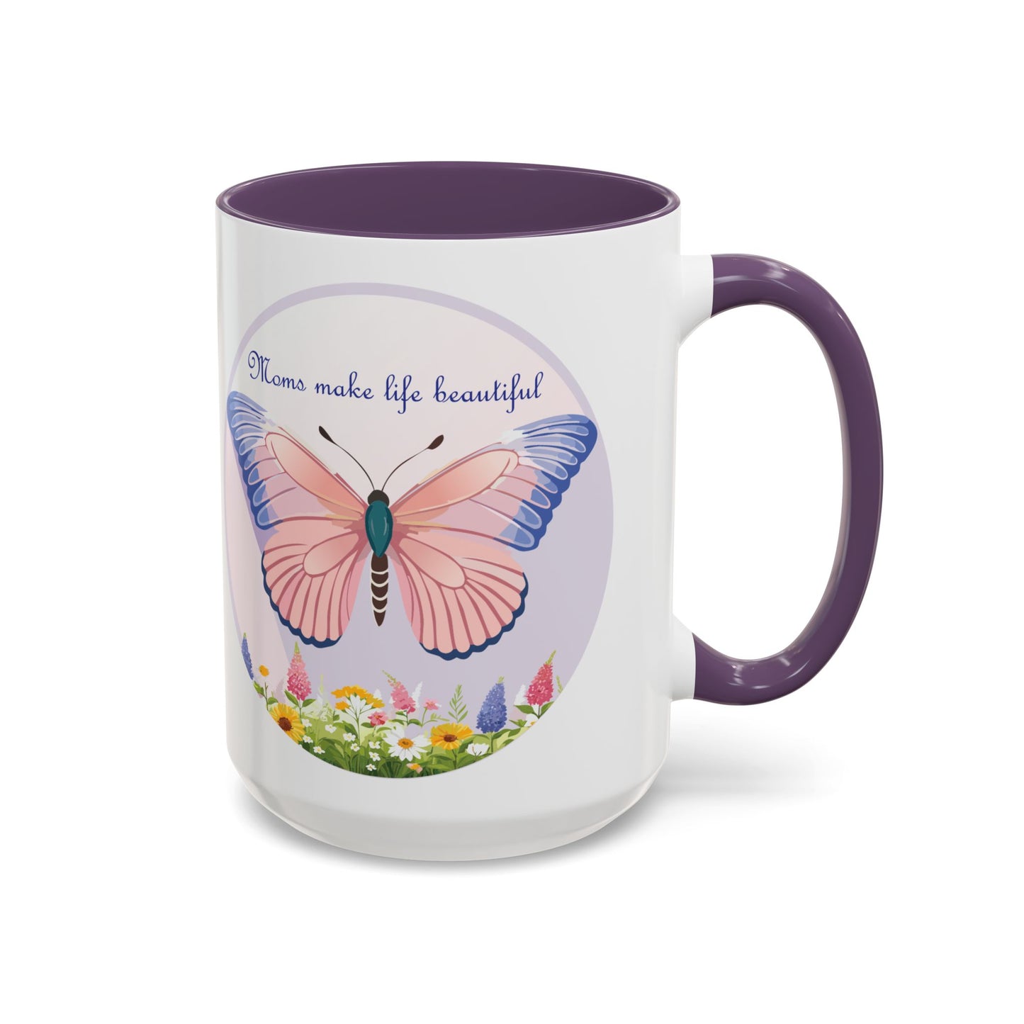 Mom's Beautiful Butterfly Accent Coffee Mug - Perfect Gift for Mother's Day