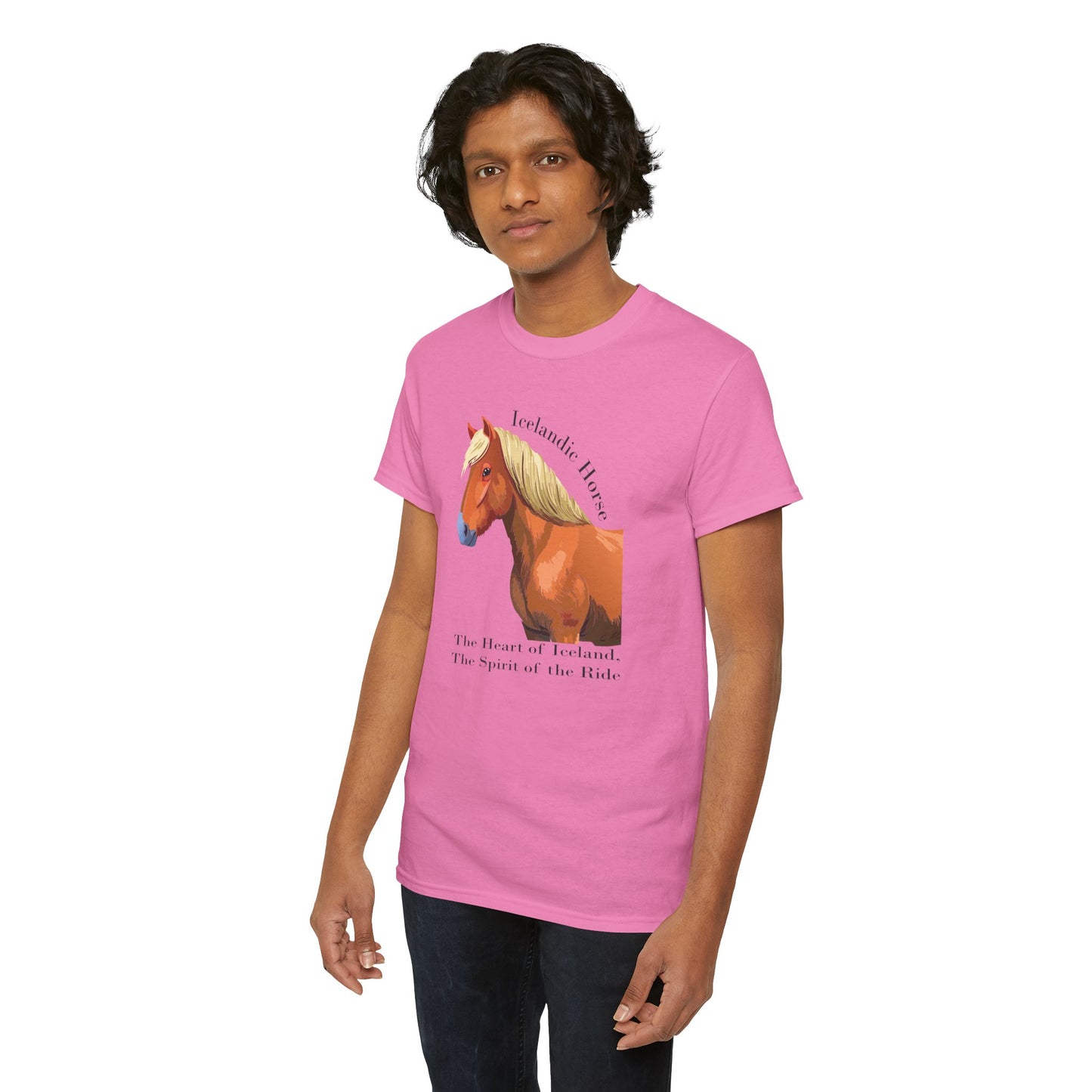 Icelandic Horse Unisex Heavy Cotton Tee - The Heart of Iceland, The Spirit of the Ride