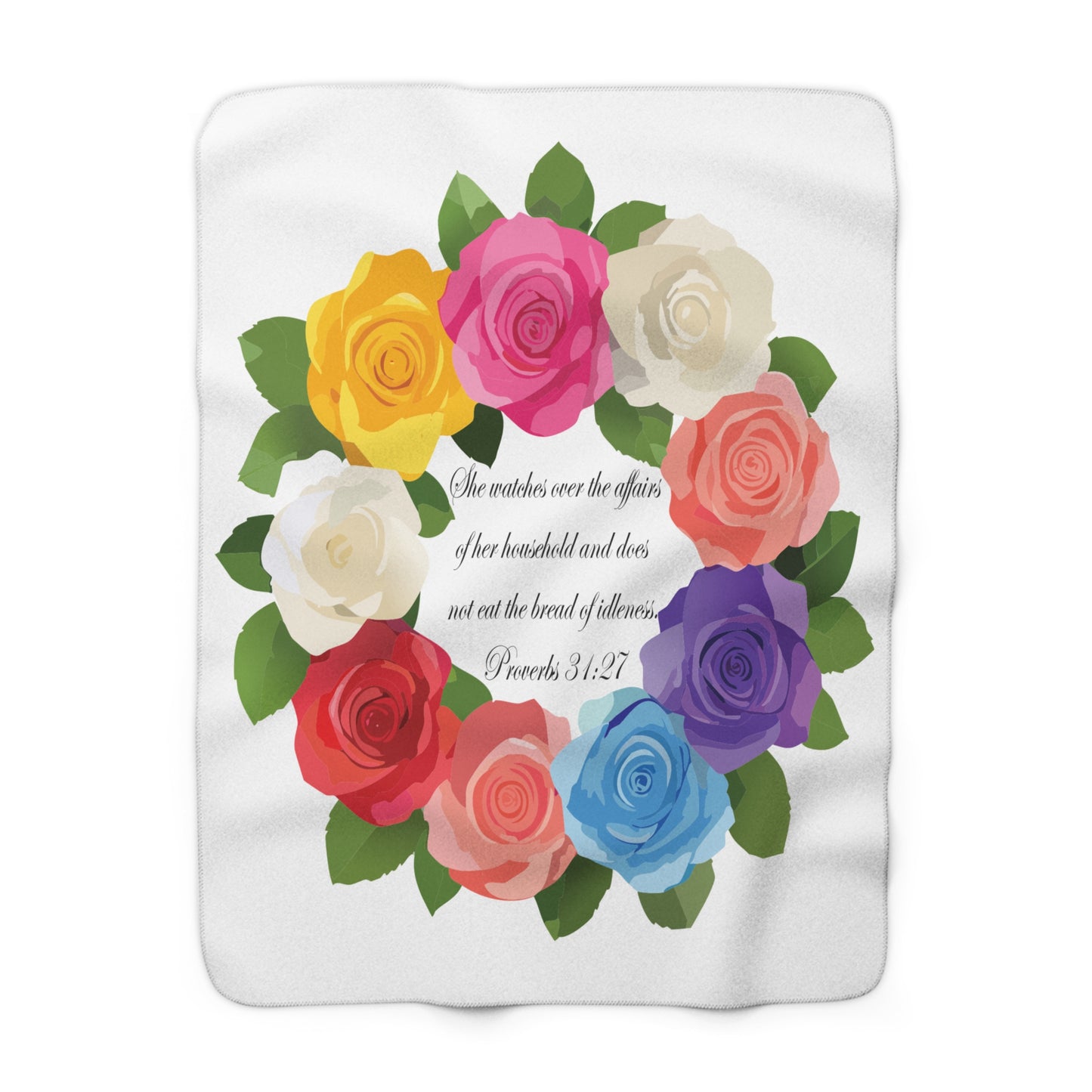Inspirational Sherpa Fleece Blanket with Floral Design - Perfect Gift for Mother's Day, Birthdays, or Home Decor
