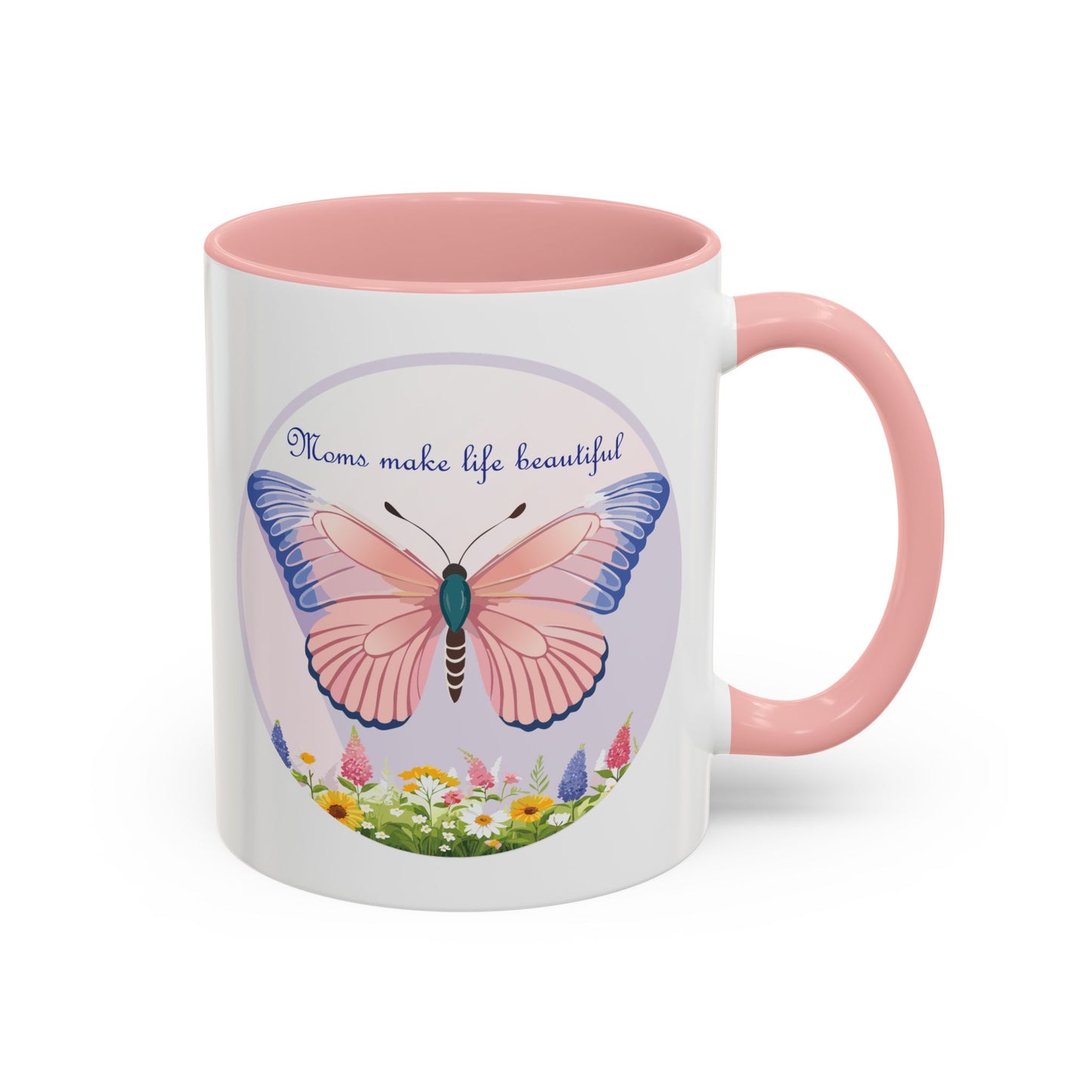 Mom's Beautiful Butterfly Accent Coffee Mug - Perfect Gift for Mother's Day